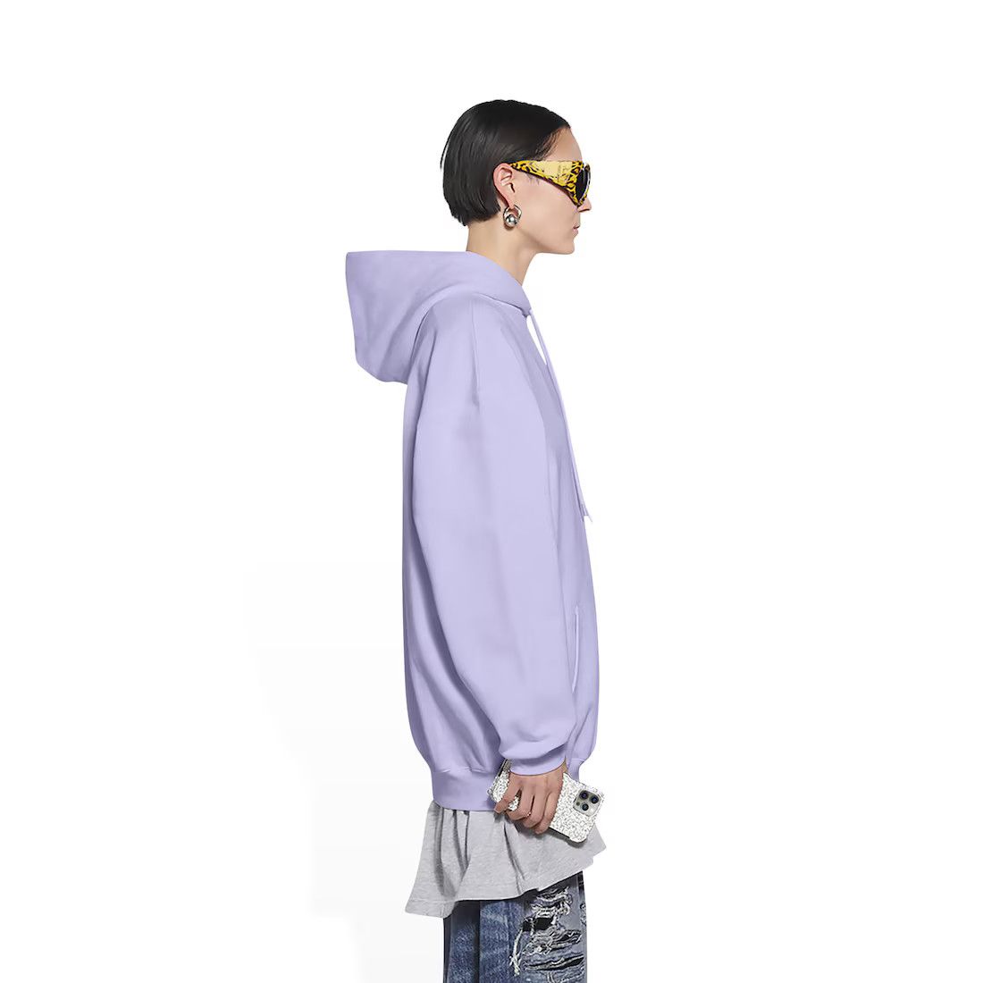 Balenciaga o1s1wg111124 Political Campaign Hoodie Medium Fit Purple Size S / US 4 / IT 40 - 4 Thumbnail