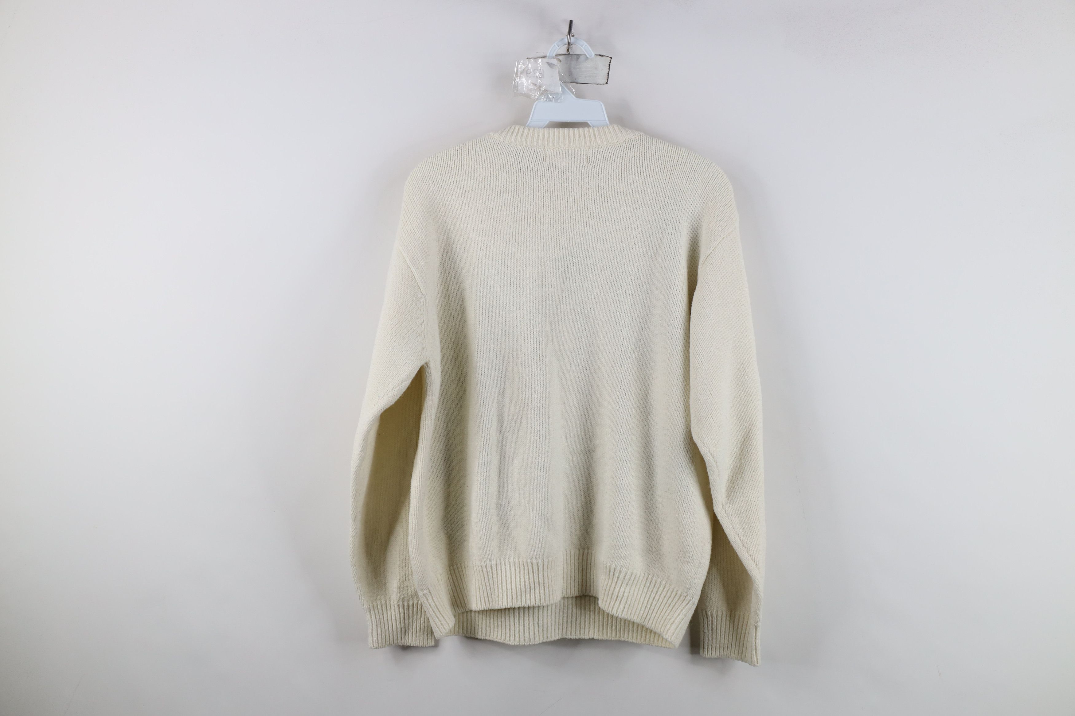 Vintage Vintage 90s Streetwear Flower Floral Knit Crewneck Sweater Size L / US 10 / IT 46 - 11 Thumbnail
