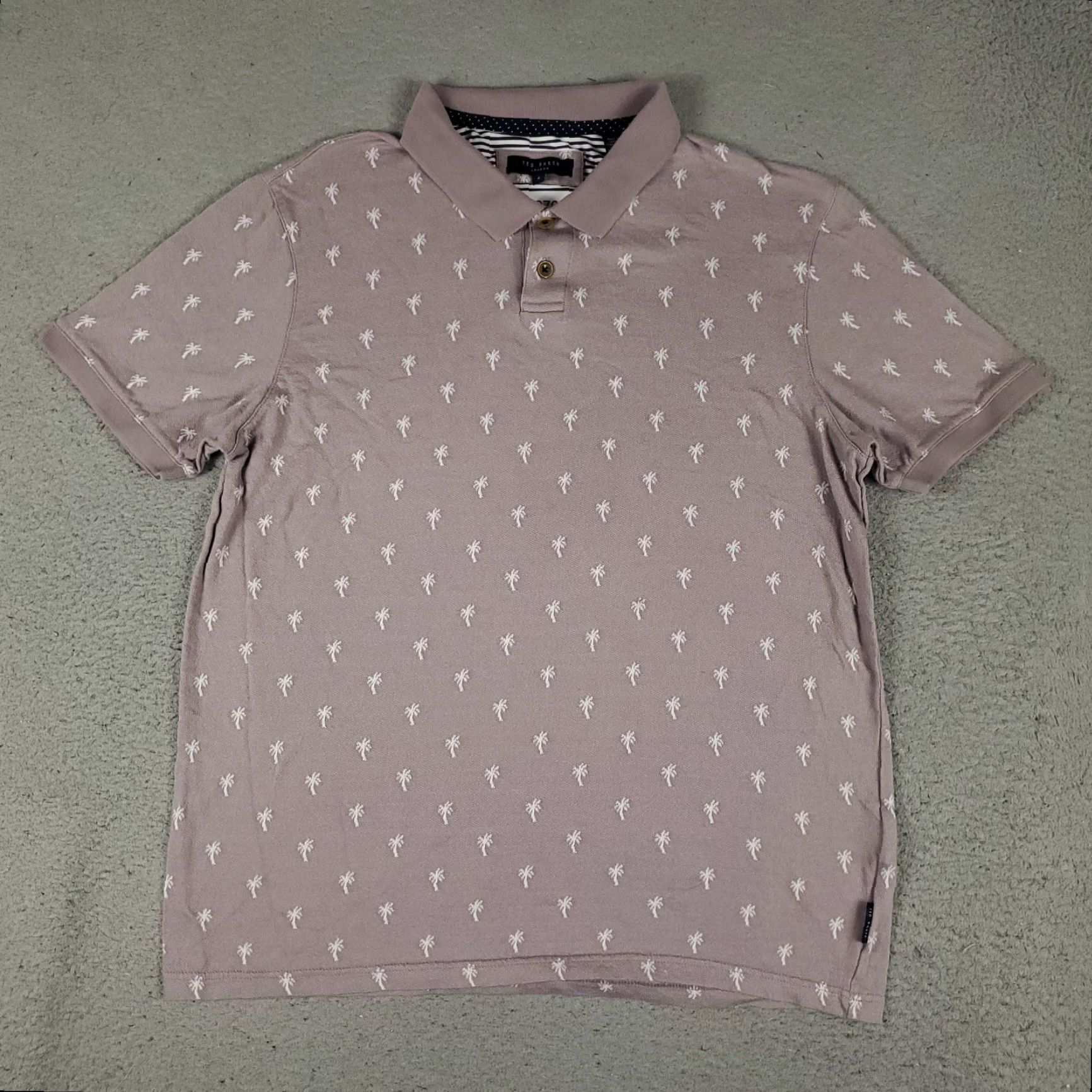 Ted Baker Ted Baker Polo Shirt Mens Size 4 Purple Floral Casual Short Sleeve Size US S / EU 44-46 / 1 - 2 Thumbnail