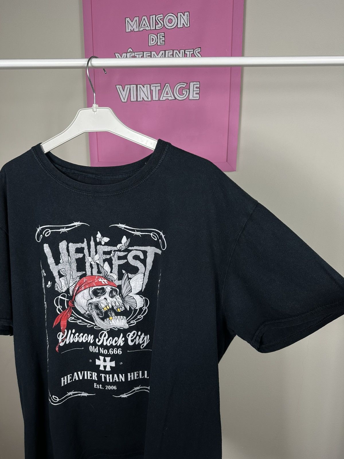 Vintage HellFest 2006 T Shirt Rock Band Tee Skull Size US L / EU 52-54 / 3 - 7 Thumbnail