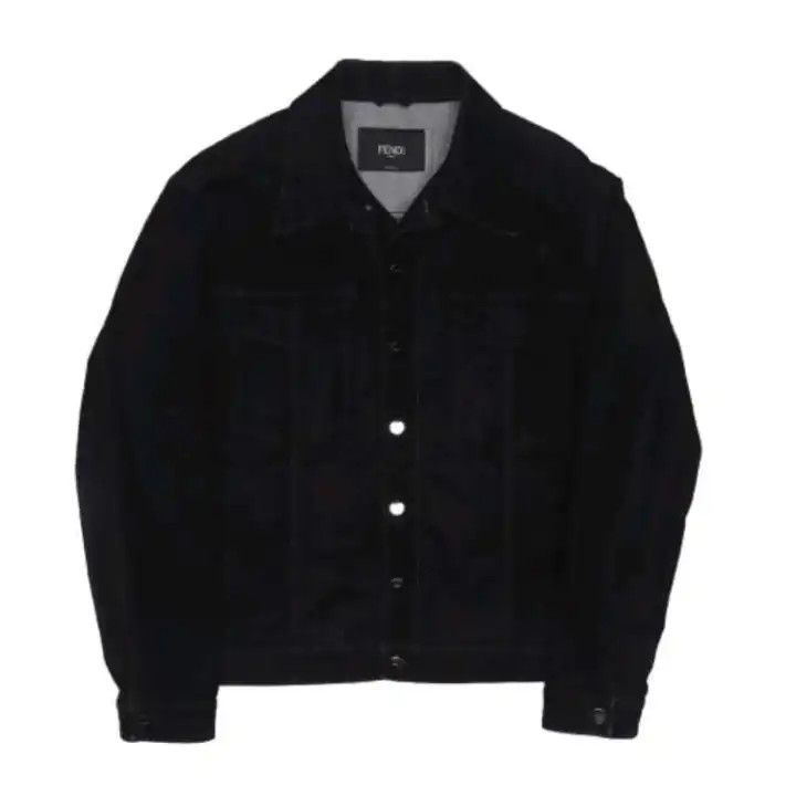 Fendi Fendi Logo Plush Denim Jacket 0079 Size US L / EU 52-54 / 3 - 1 Thumbnail