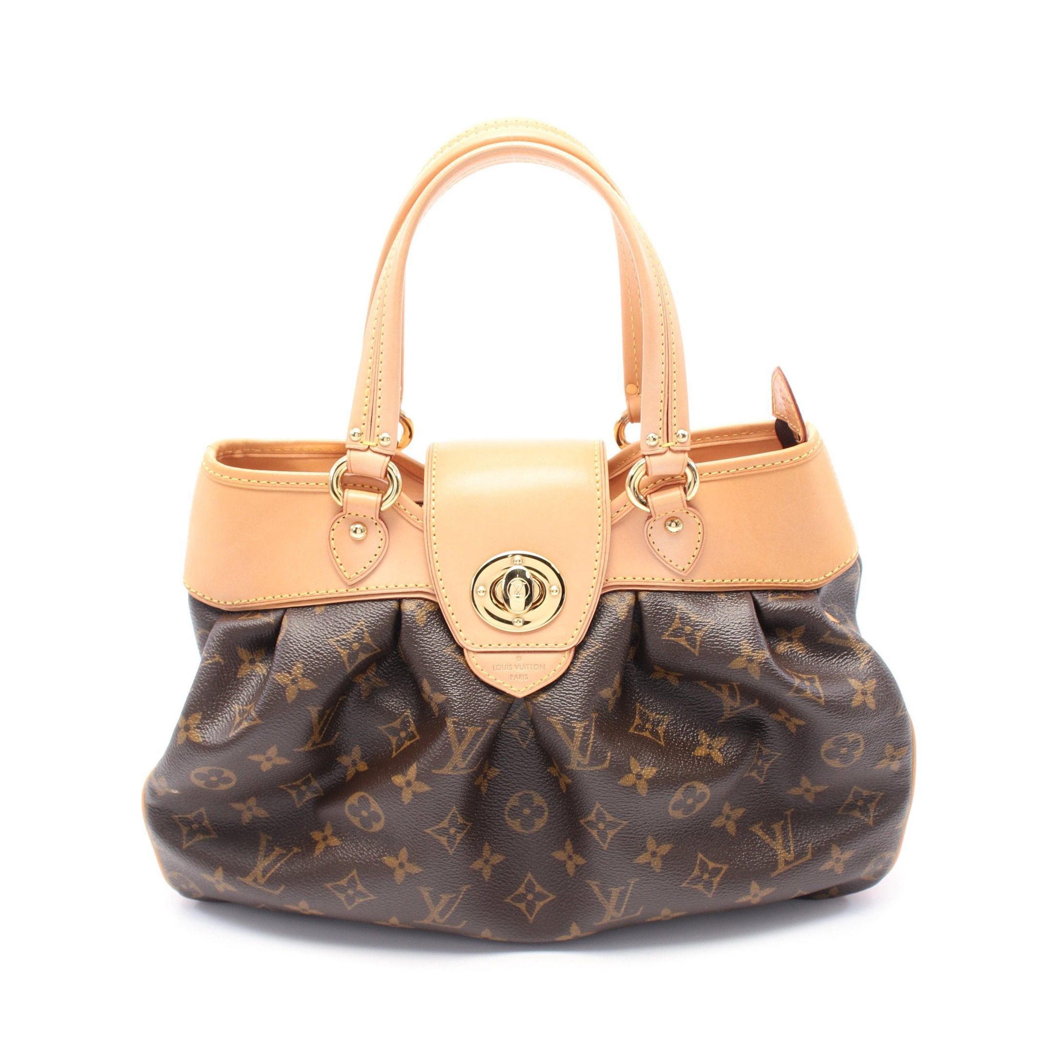 Louis Vuitton Boesi Pm Monogram Handbag Leather Brown