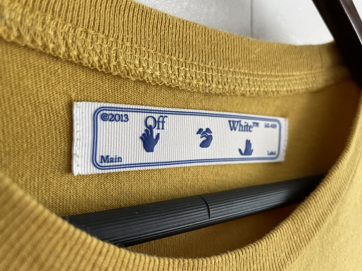 Off-White × Virgil Abloh Off-White Hand Agreement Tee Arrow Logo Yellow L/S T-shirt Size US M / EU 48-50 / 2 - 7 Thumbnail