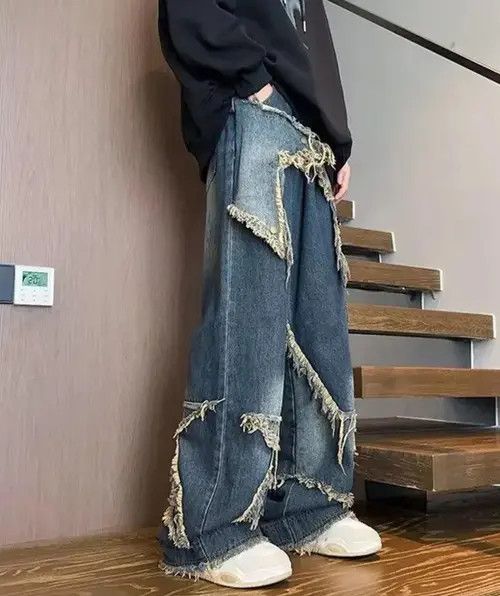VIBE Star Embroidered Jeans Size US 34 / EU 50 - 8 Thumbnail