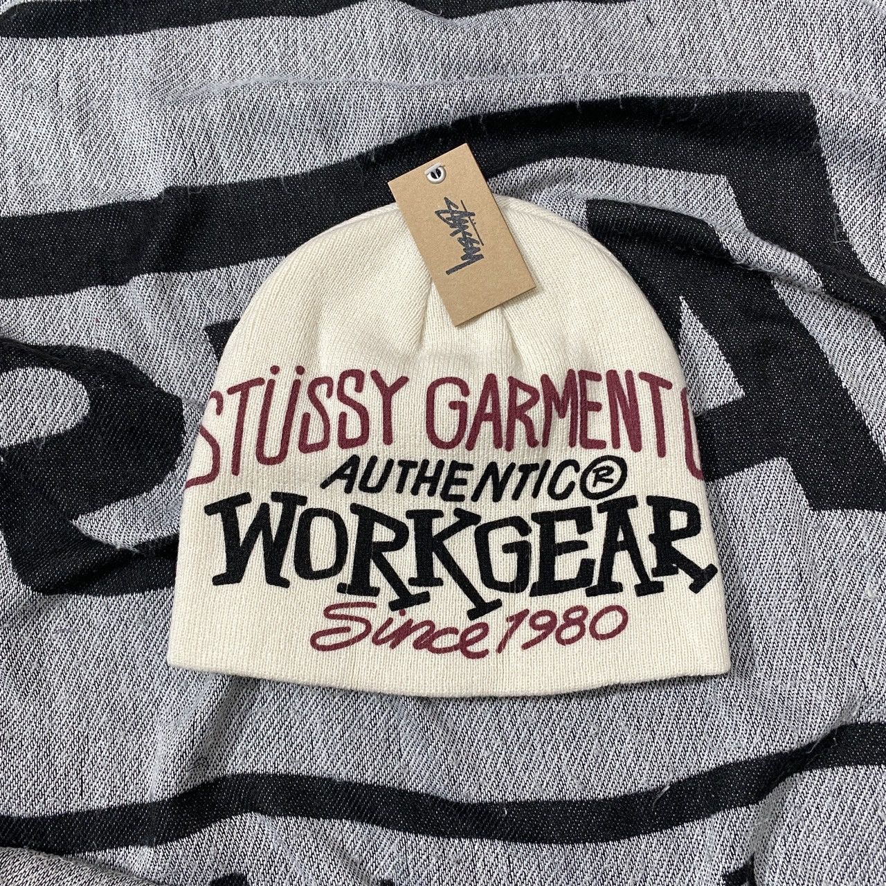 Stussy STUSSY WORKGEAR SKULLCAP BEANIE HAT • BONE Size ONE SIZE - 1 Thumbnail