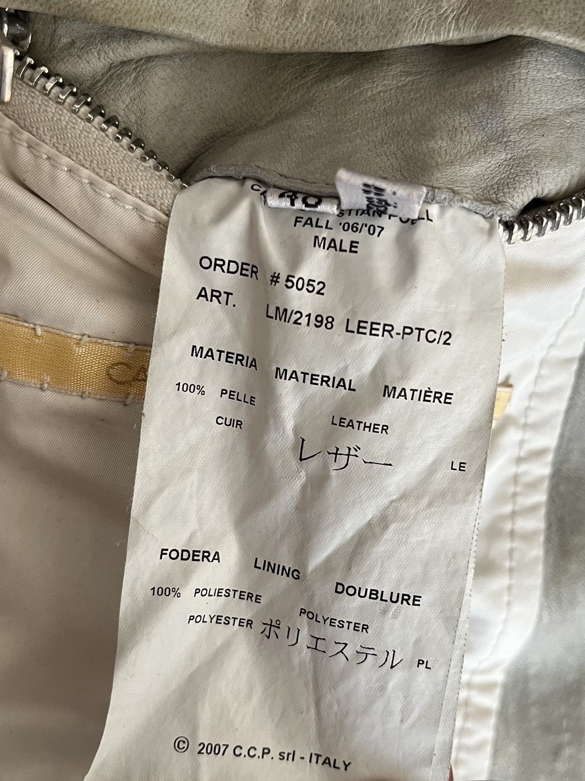Carol Christian Poell Carol Christian Poel Scarstitched Leather Jacket Size US M / EU 48-50 / 2 - 7 Thumbnail