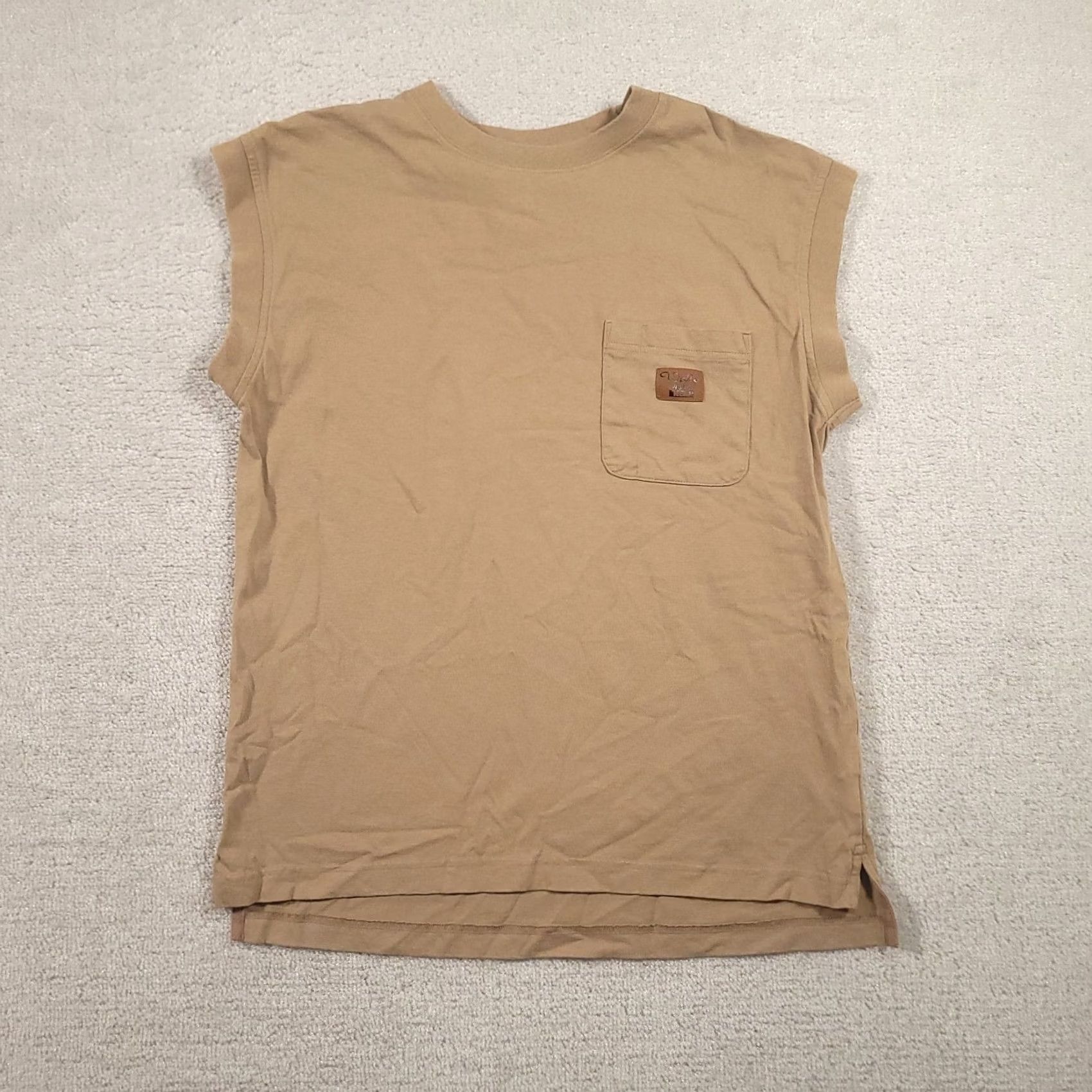 Walls VINTAGE Walls Work Wear Pocket Tee Shirt Sleeveless Medium Brown Mens Size US M / EU 48-50 / 2 - 2 Thumbnail