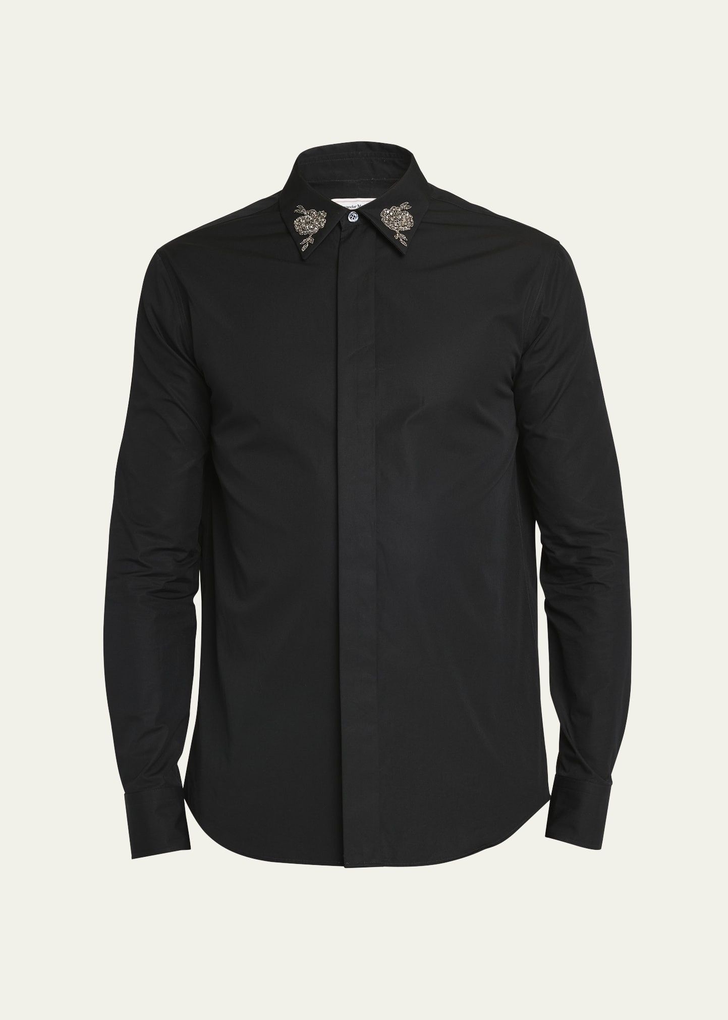 o1bcso1str0725 Embroidered Shirt in Black