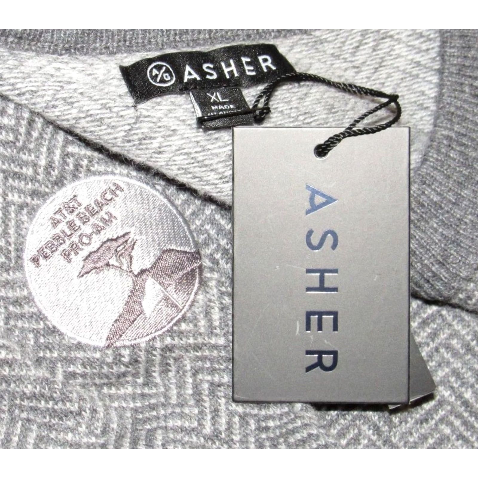 Vintage ASHER Sero Cashmere Wool Herringbone Sweater Pebble Beach XL NWT Mens Pullover XS? Size US XL / EU 56 / 4 - 3 Thumbnail