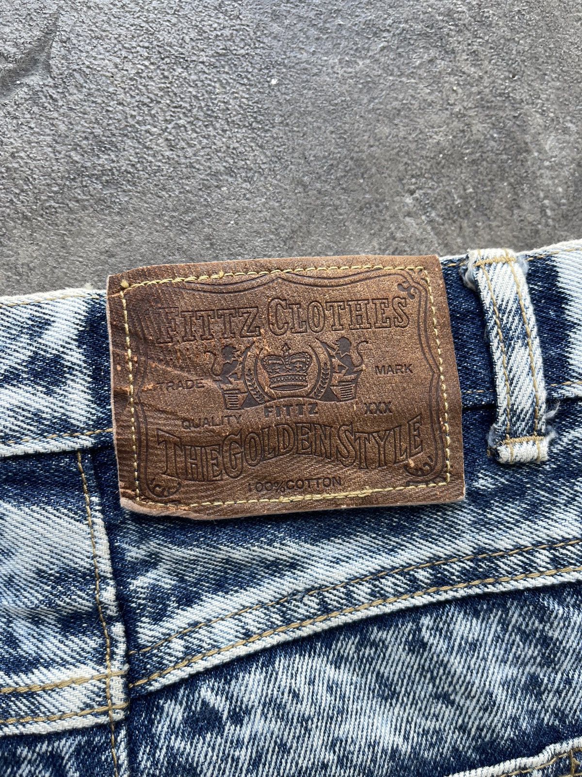 If Six Was Nine JAPAN MADE Fittz Acid Wash Denim Size US 31 - 12 Thumbnail