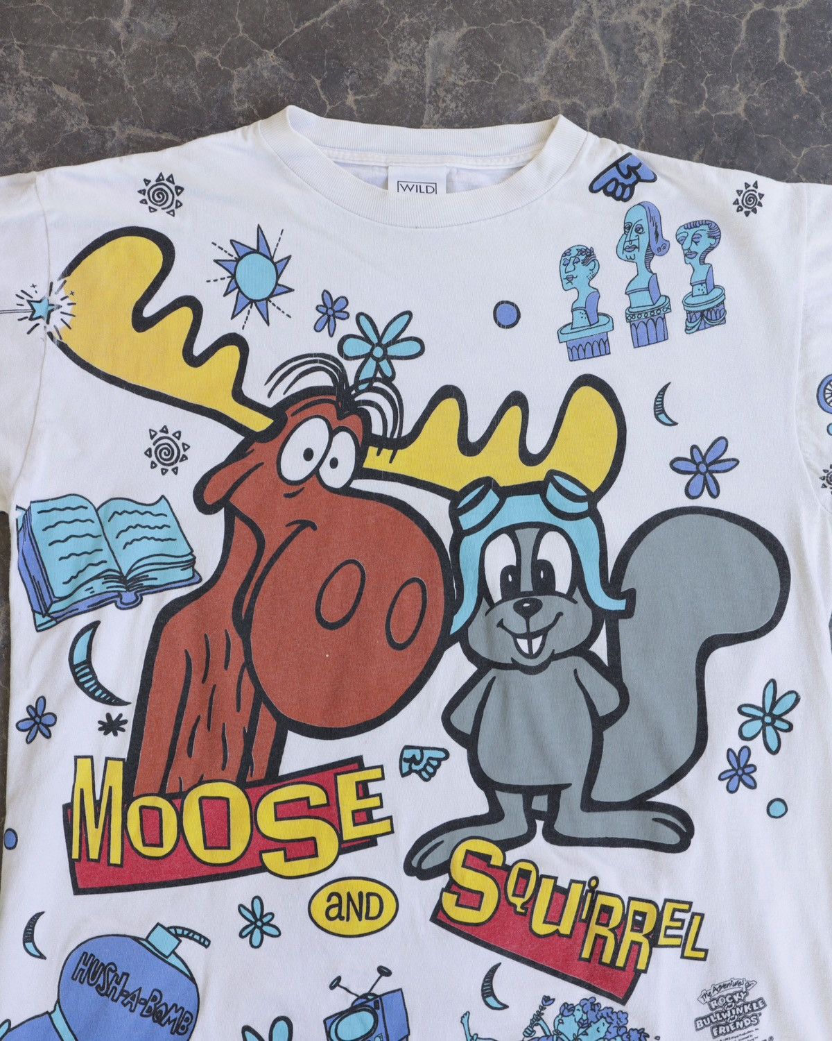 Vintage Vintage Moose and Squirrel AOP Print White Grail Tee Size US L / EU 52-54 / 3 - 2 Thumbnail