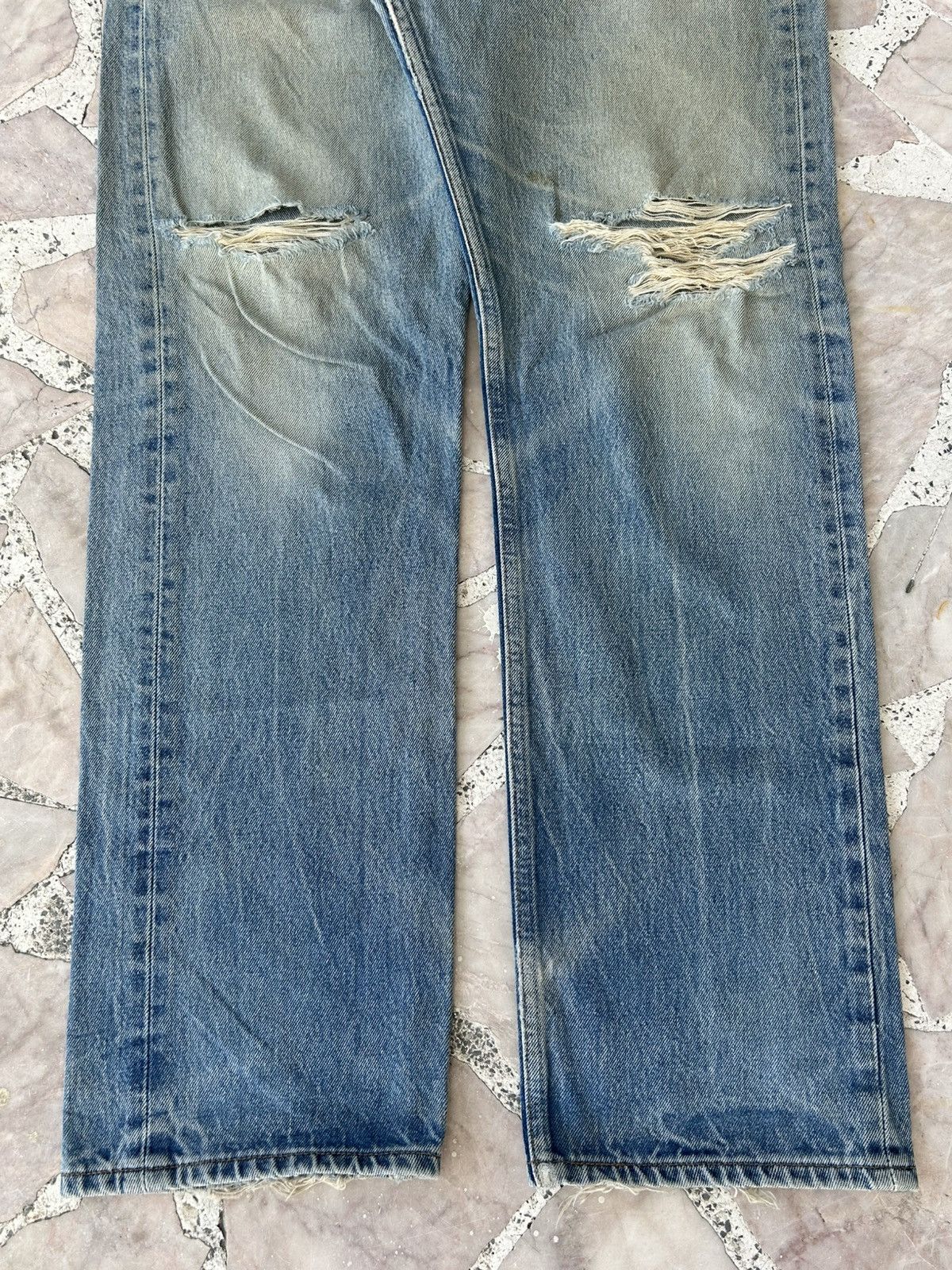 Levi's Levis 501xx Ripped Japan Denim Size US 35 - 3 Thumbnail