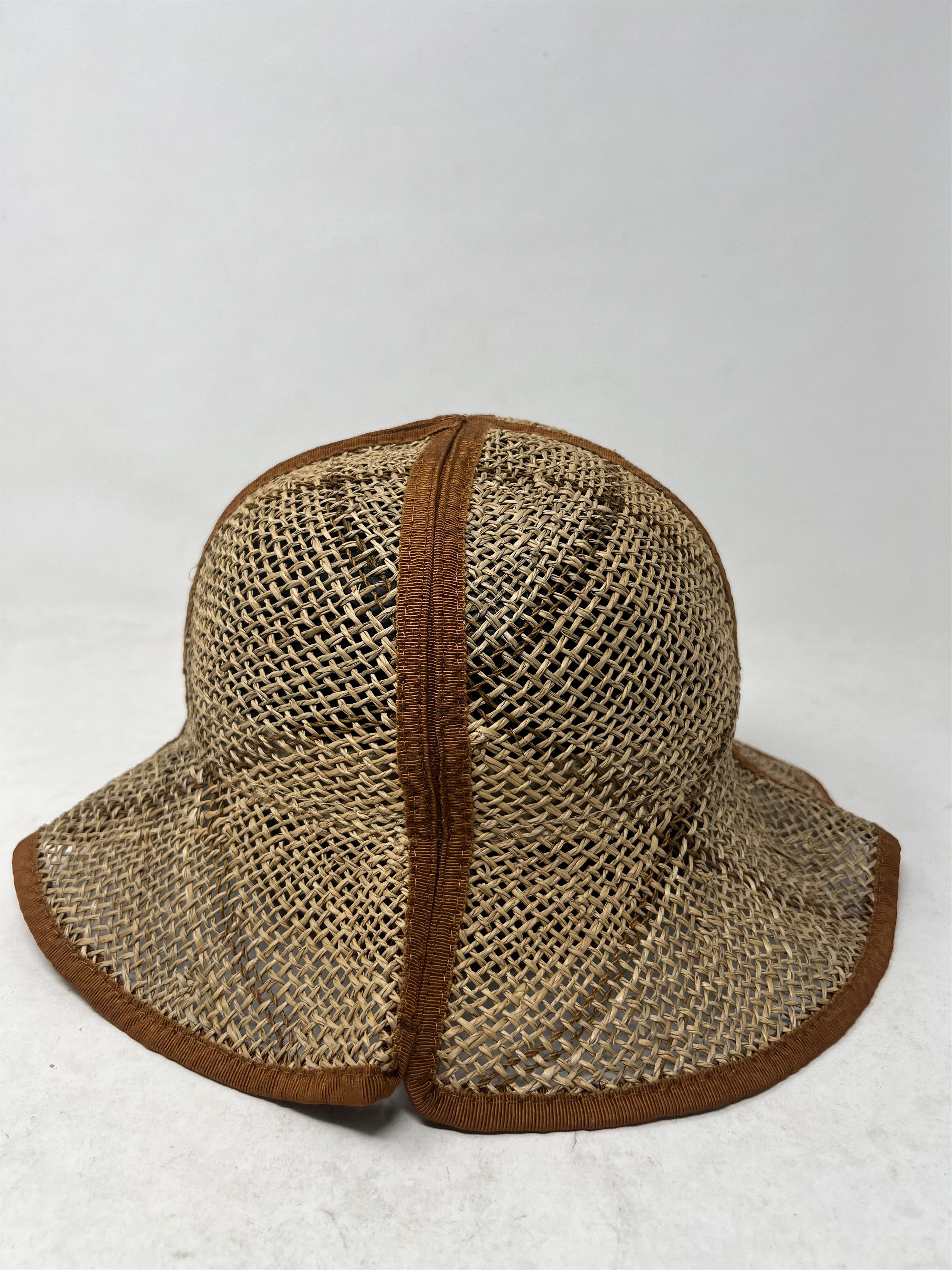 Japanese Brand Marylia Straw Pith Safari Trucker Hat Size ONE SIZE - 2 Thumbnail