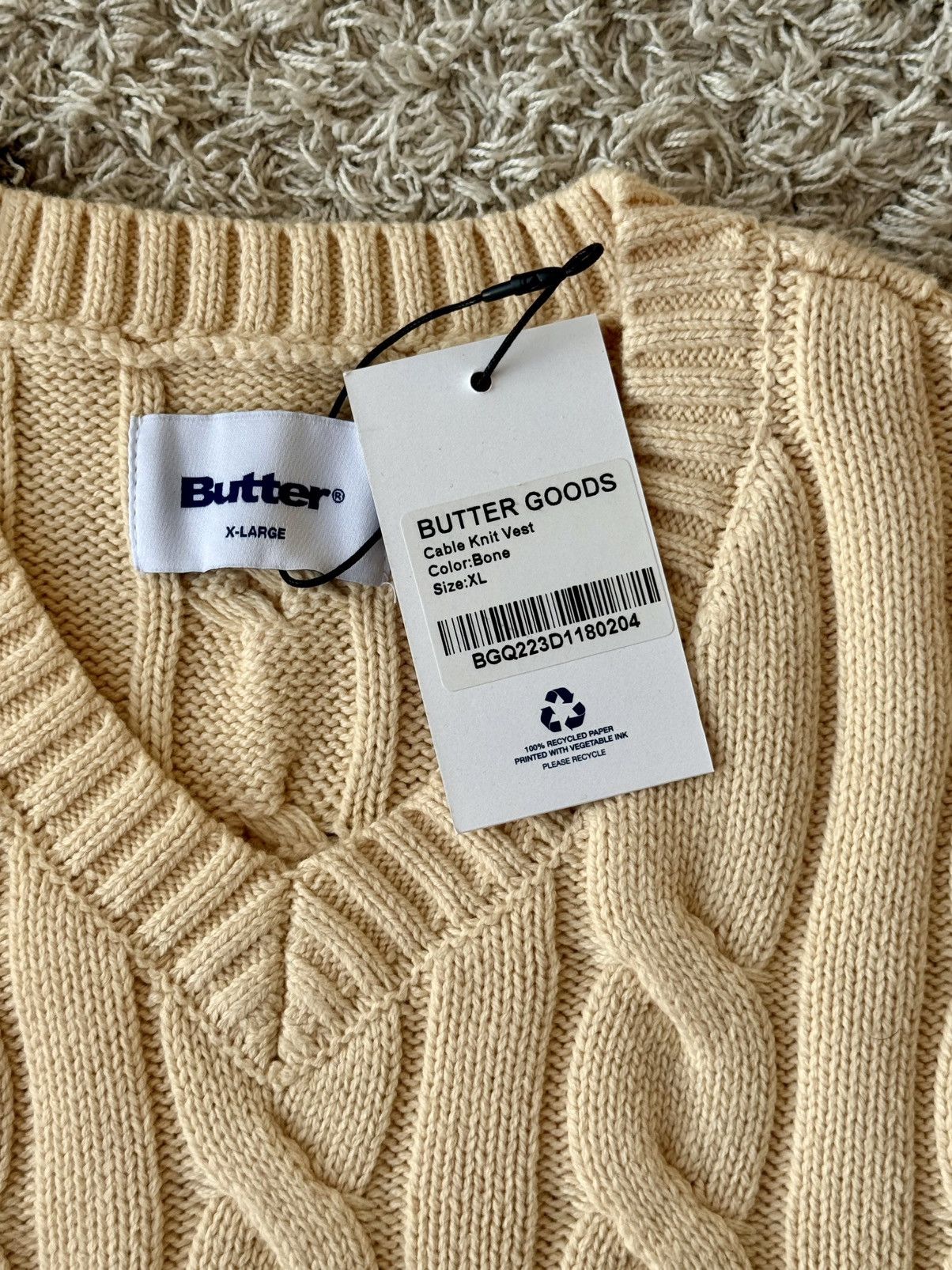 Butter Goods BUTTER GOODSCABLE KNIT VEST Size US XL / EU 56 / 4 - 4 Thumbnail