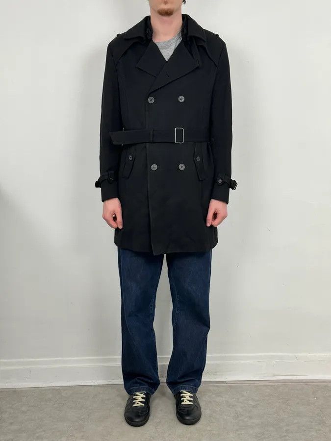 Daniele Alessandrini Daniele Alessandrini Black Classy Trench Coat Size US M / EU 48-50 / 2 - 2 Thumbnail