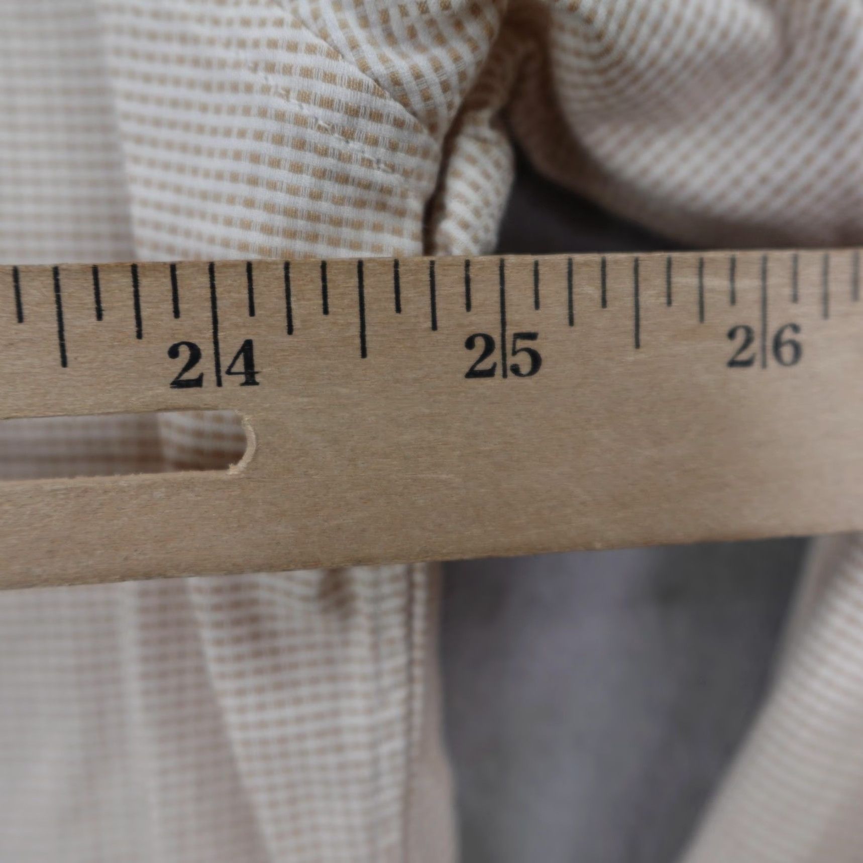 Vintage Oxxford Clothes Dress Shirt Mens XL Beige Micro Checkered Classic Button Down Size US XL / EU 56 / 4 - 6 Thumbnail