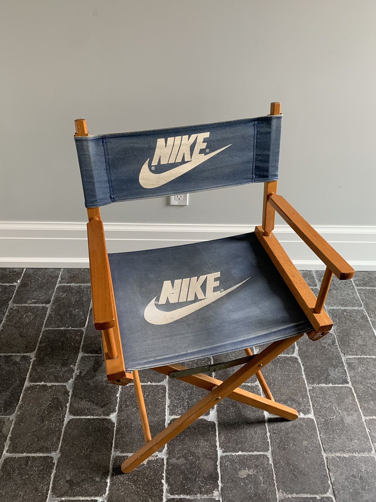 Nike 1980s Nike Directors Chair Vintage Blue Label Swoosh Home Grailed
