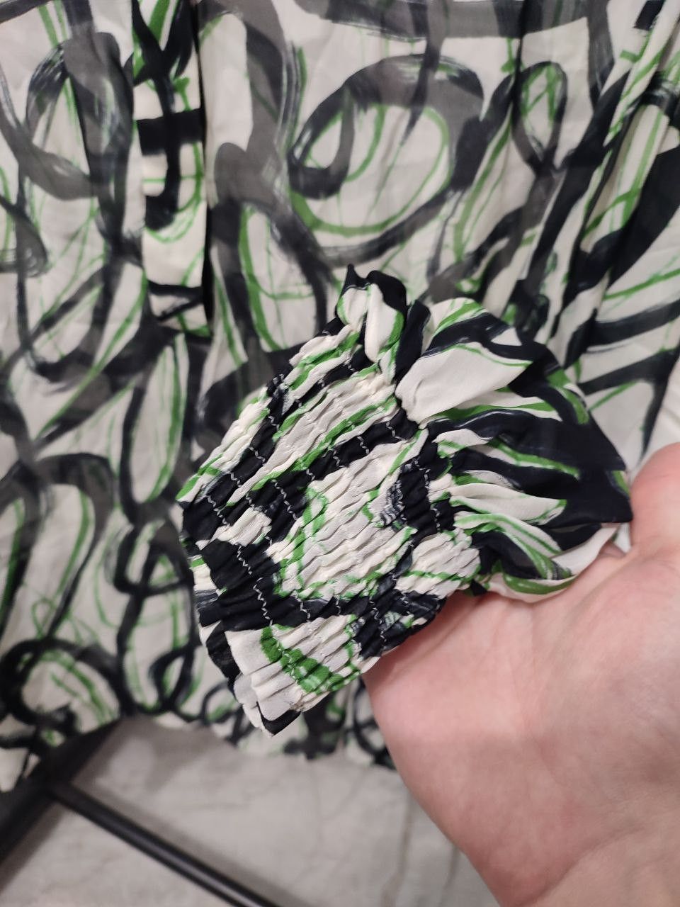 Luisa Cerano Luisa Cerano Abstract Swirl Print Blouse Ivory/black Size XL / US 12-14 / IT 48-50 - 6 Thumbnail