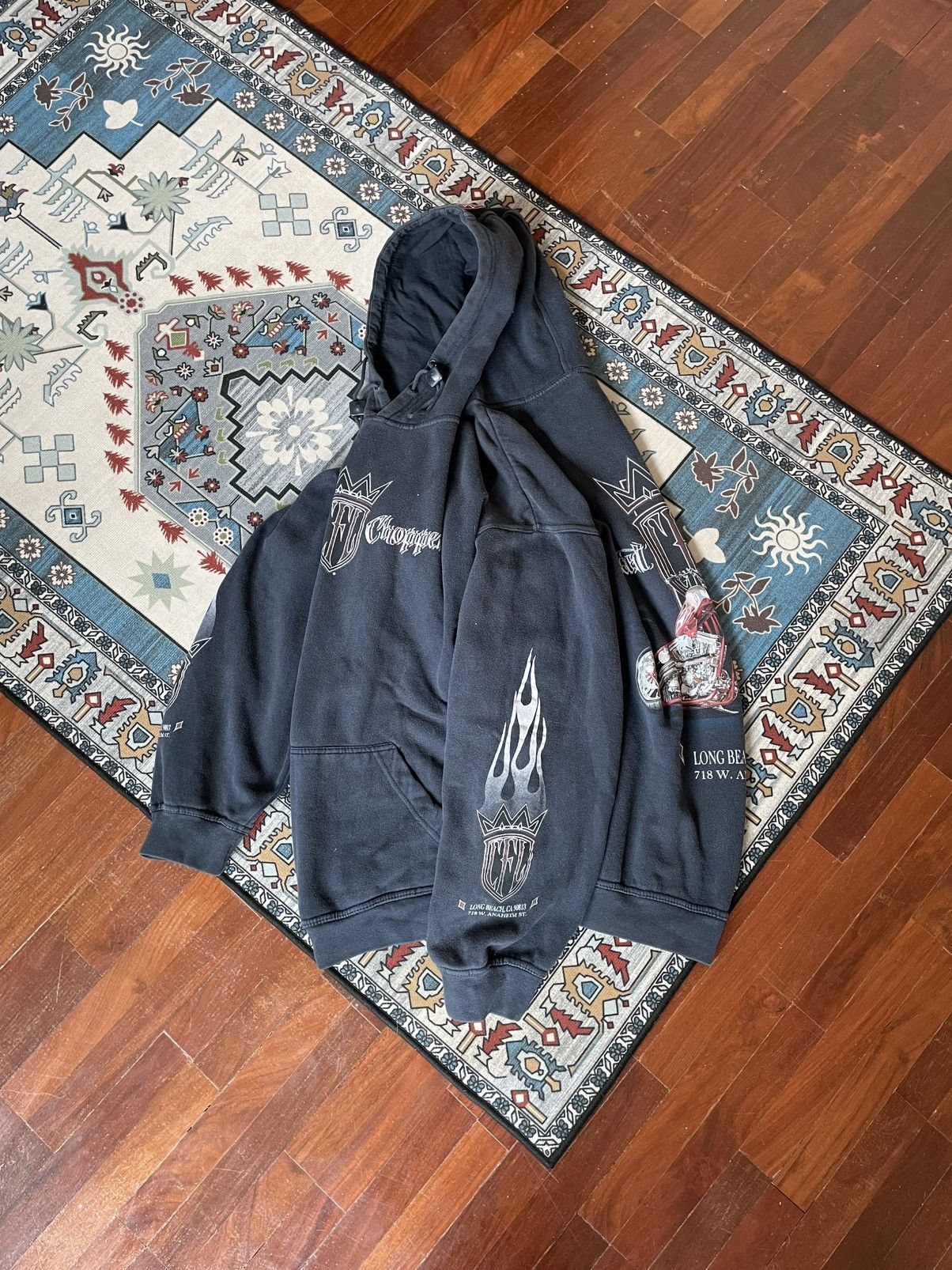West Coast Choppers Vintage West Coast Choppers Hoodie Fire-Flame RARE!! Size US XL / EU 56 / 4 - 3 Thumbnail