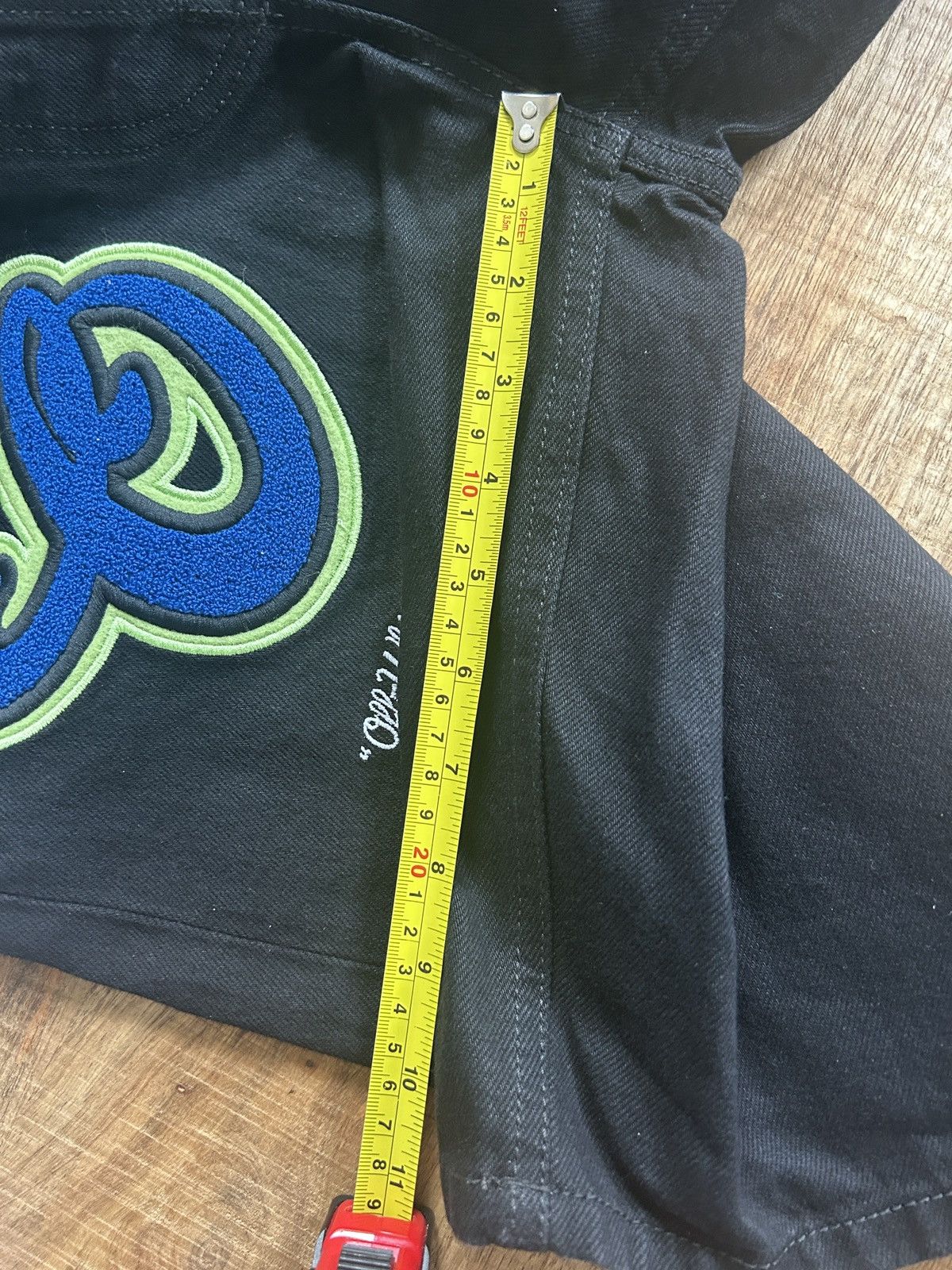 Off-White Off-white denim shorts embroidered jean virgil abloh black Size US 31 - 8 Thumbnail