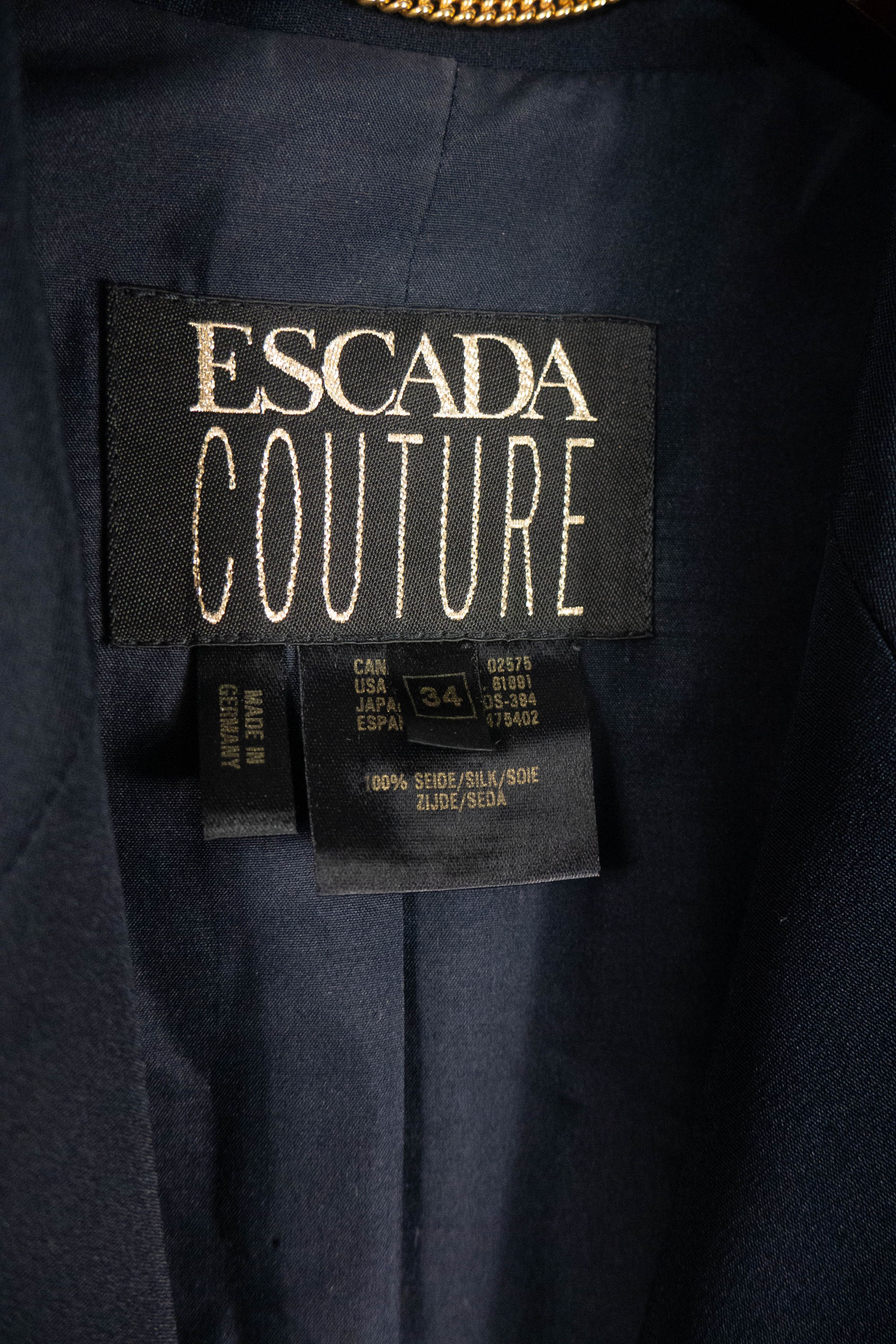 Escada × Vintage Escada Couture vintage silk blazer elegant old money Size XS / US 0-2 / IT 36-38 - 10 Thumbnail