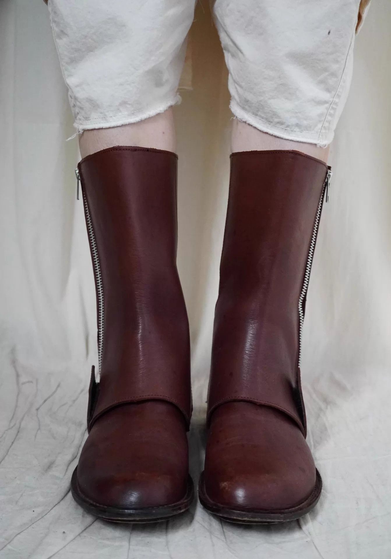 Y's Y'S Yohji Yamamoto 1990s Chunky Cute Armored Brown Boots 38 Size US 7.5 / IT 37.5 - 2 Thumbnail