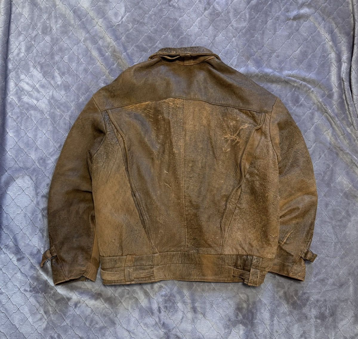 Vintage Vintage 1990s Avantgarde Leather Jacket Made in England Size US XL / EU 56 / 4 - 2 Thumbnail
