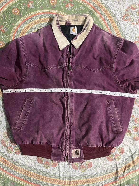 Carhartt RARE Carhartt JQ2246 Santa Fe Jacket – Wine/Burgundy (1996) Size US L / EU 52-54 / 3 - 10 Thumbnail