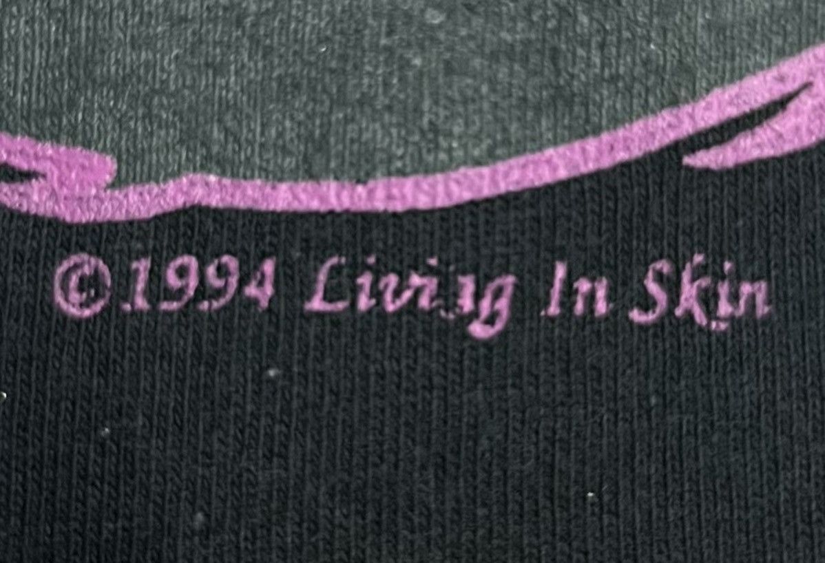 Vintage VTG Living In Skin Men's T-Shirt Tee 90's Size US M / EU 48-50 / 2 - 4 Thumbnail
