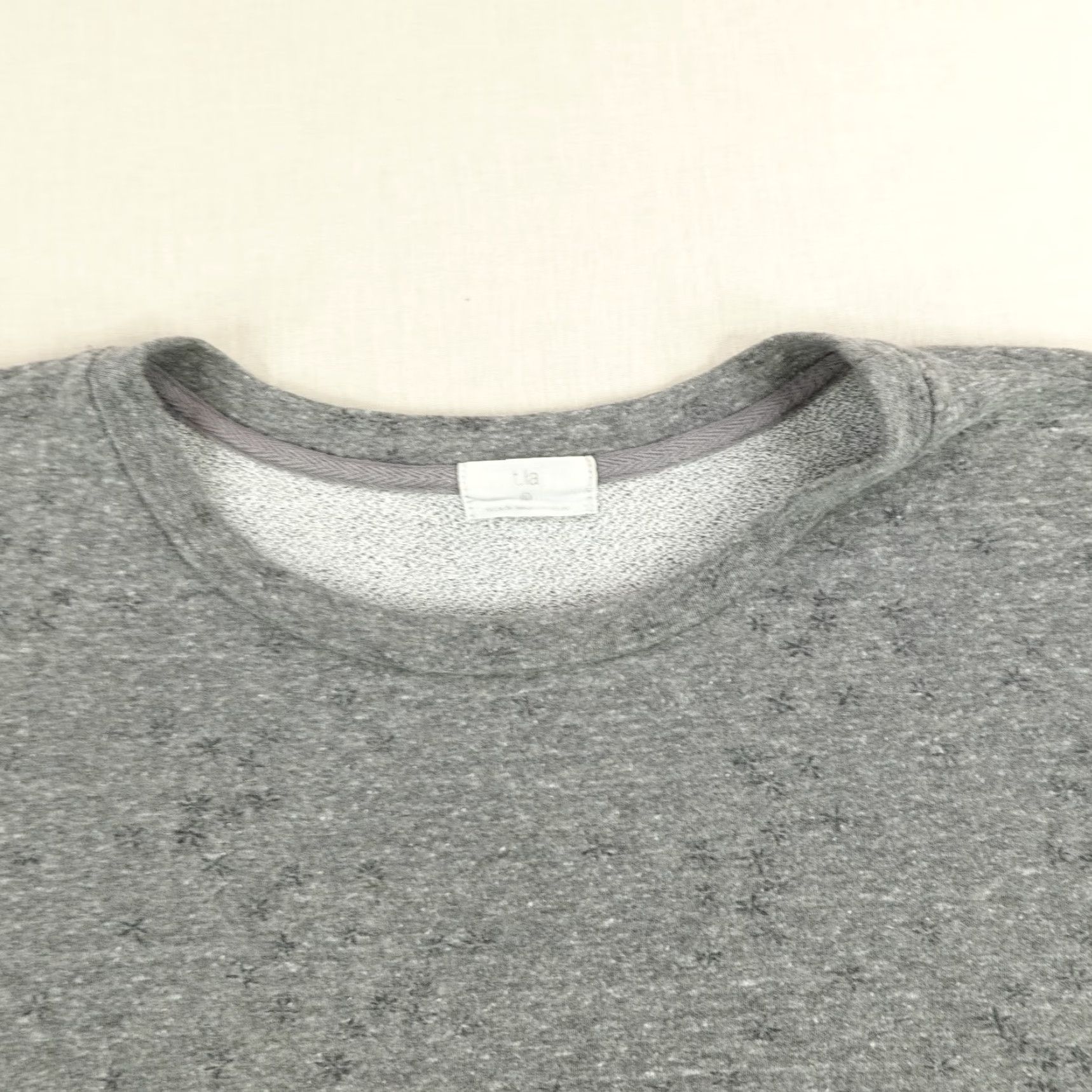 Anthropologie T.La Sweater Women Large Gray Pullover Crewneck Boho Terry Cloth Knit Size L / US 10 / IT 46 - 2 Thumbnail