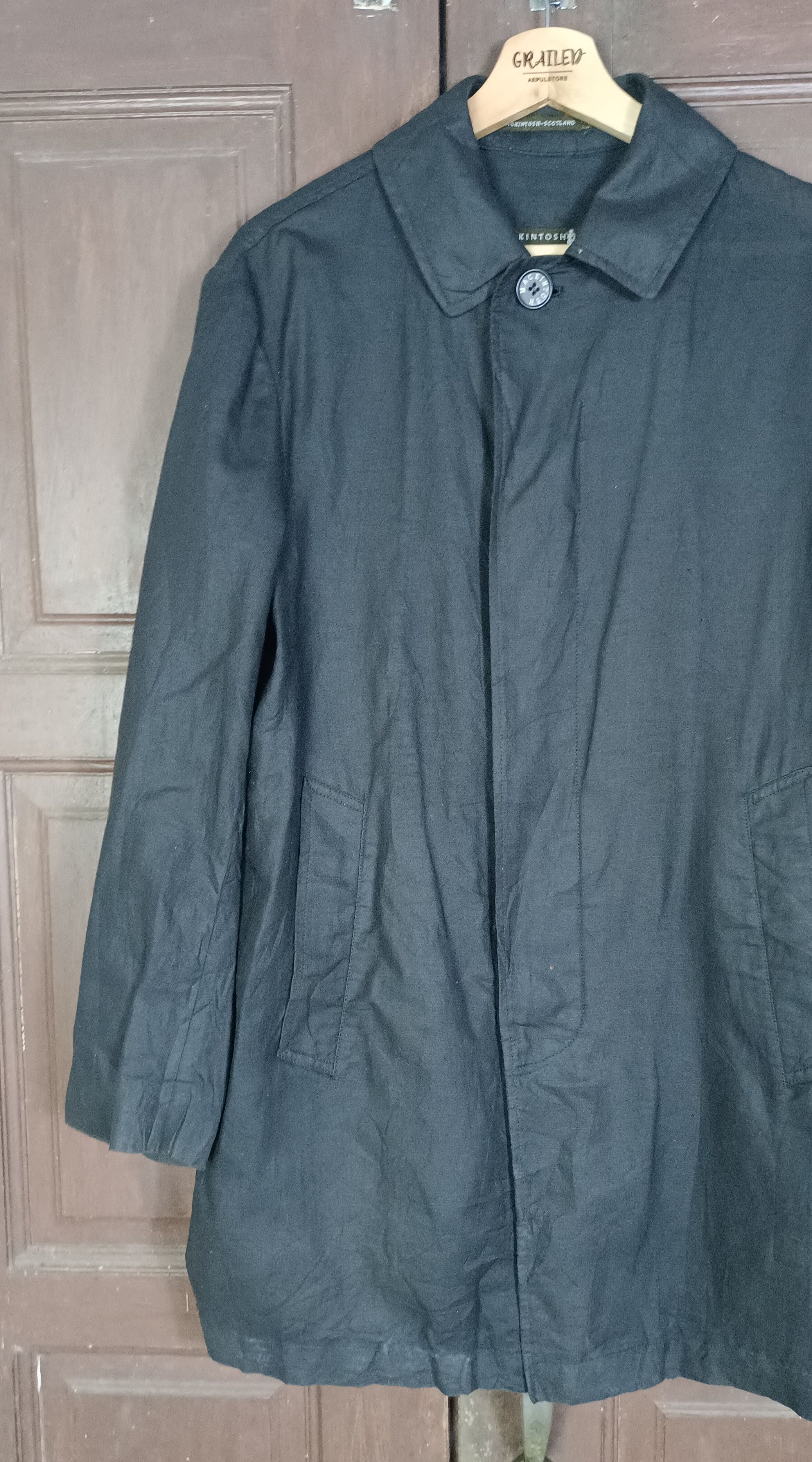Mackintosh Rare💥Mackintosh Scotland Button Up Super Black Jacket Size US M / EU 48-50 / 2 - 4 Thumbnail