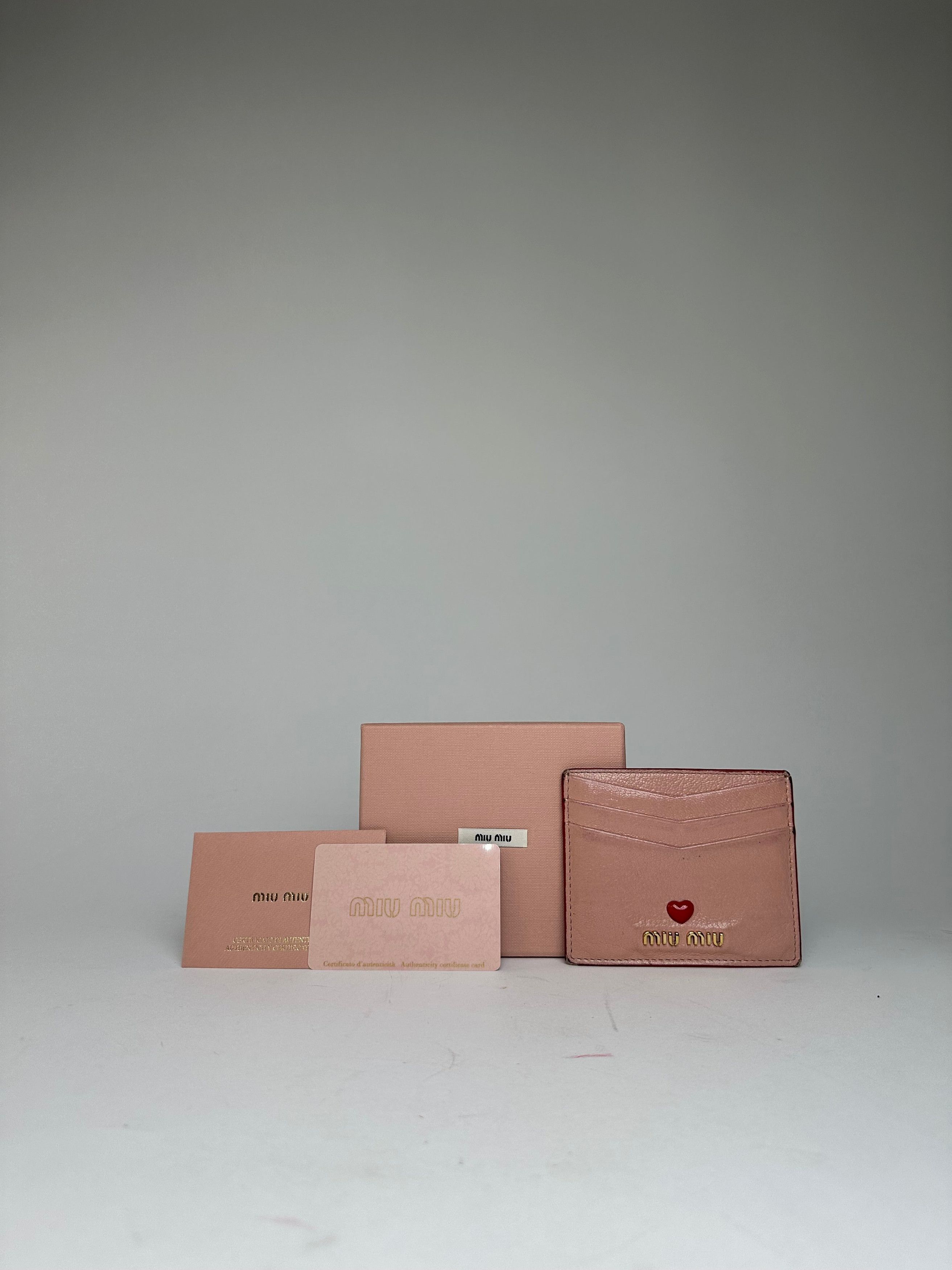 Miu Miu Vintage Madras Leather Card Holder Pink Size ONE SIZE - 1 Thumbnail