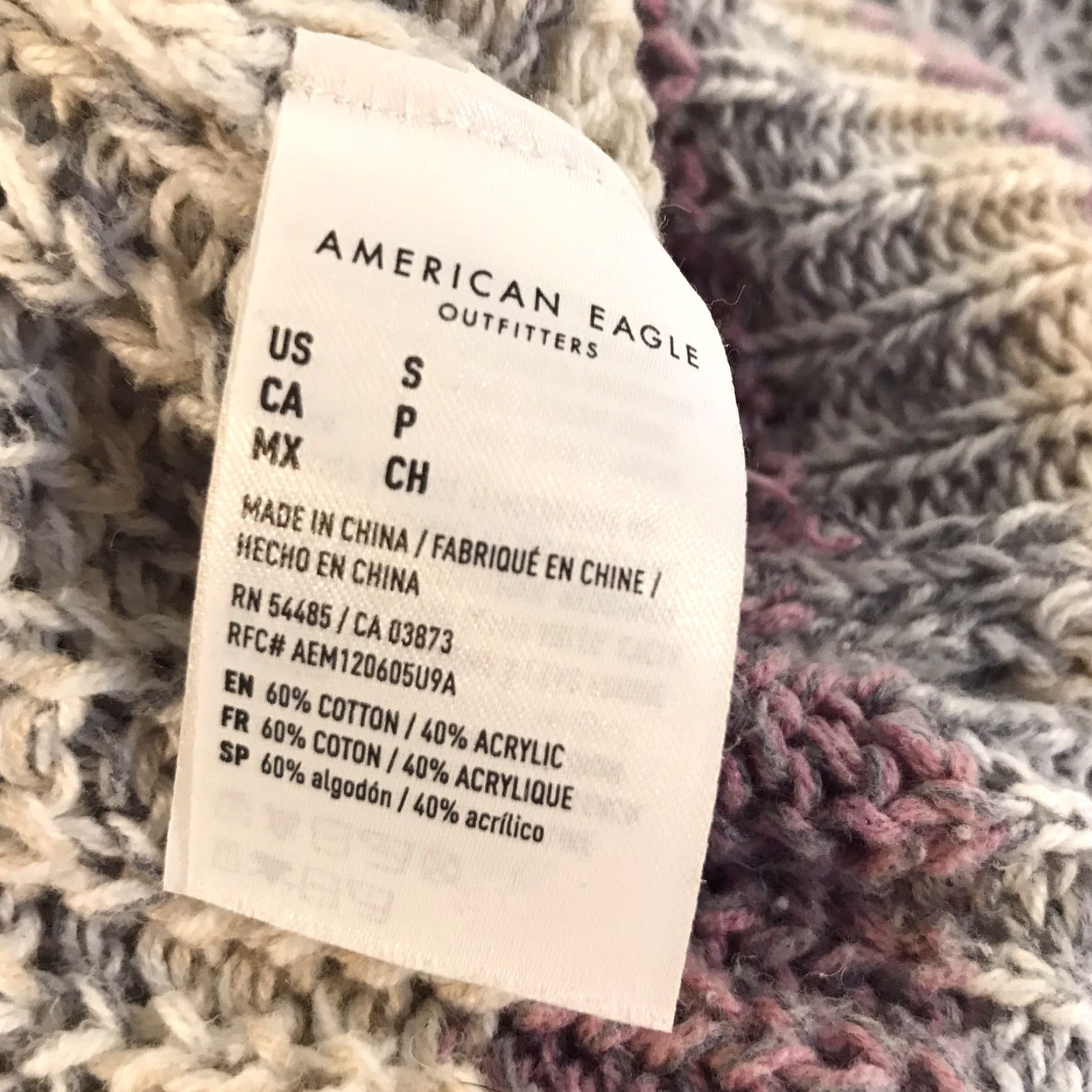 American Eagle Outfitters American Eagle Outfitters Tunic Sweater Women Size S Multicolor Striped 3/4 Sleeve Open-Knit Fall Winter Colorful Womens Size S / US 4 / IT 40 - 6 Thumbnail