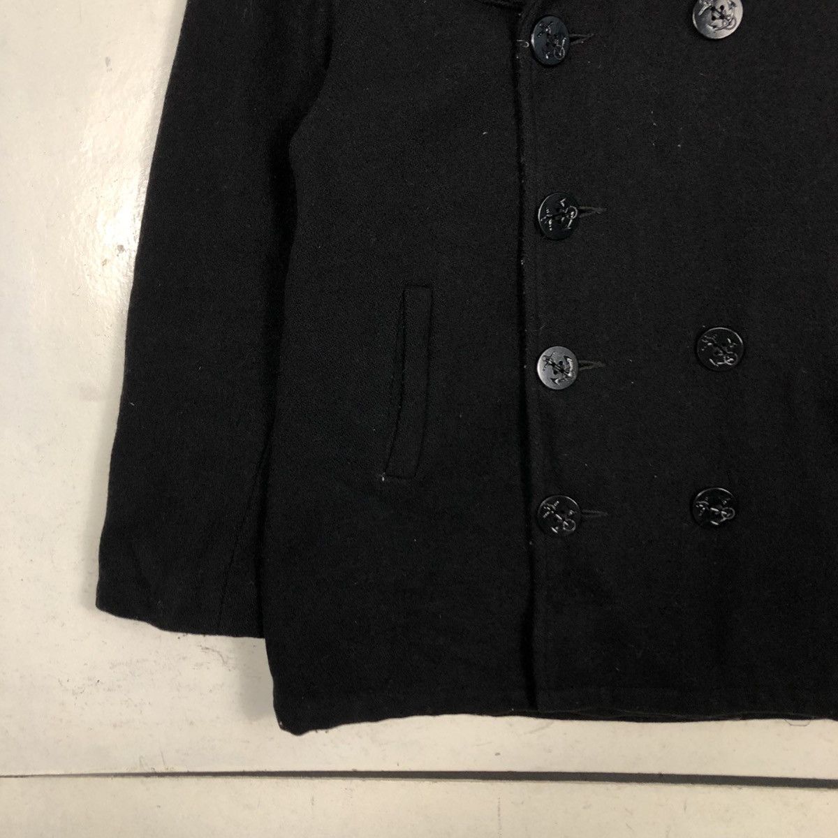 Japanese Brand 📌Vintage Wool Peacoat Usa Double Breast Issey Miyake Size US L / EU 52-54 / 3 - 6 Thumbnail