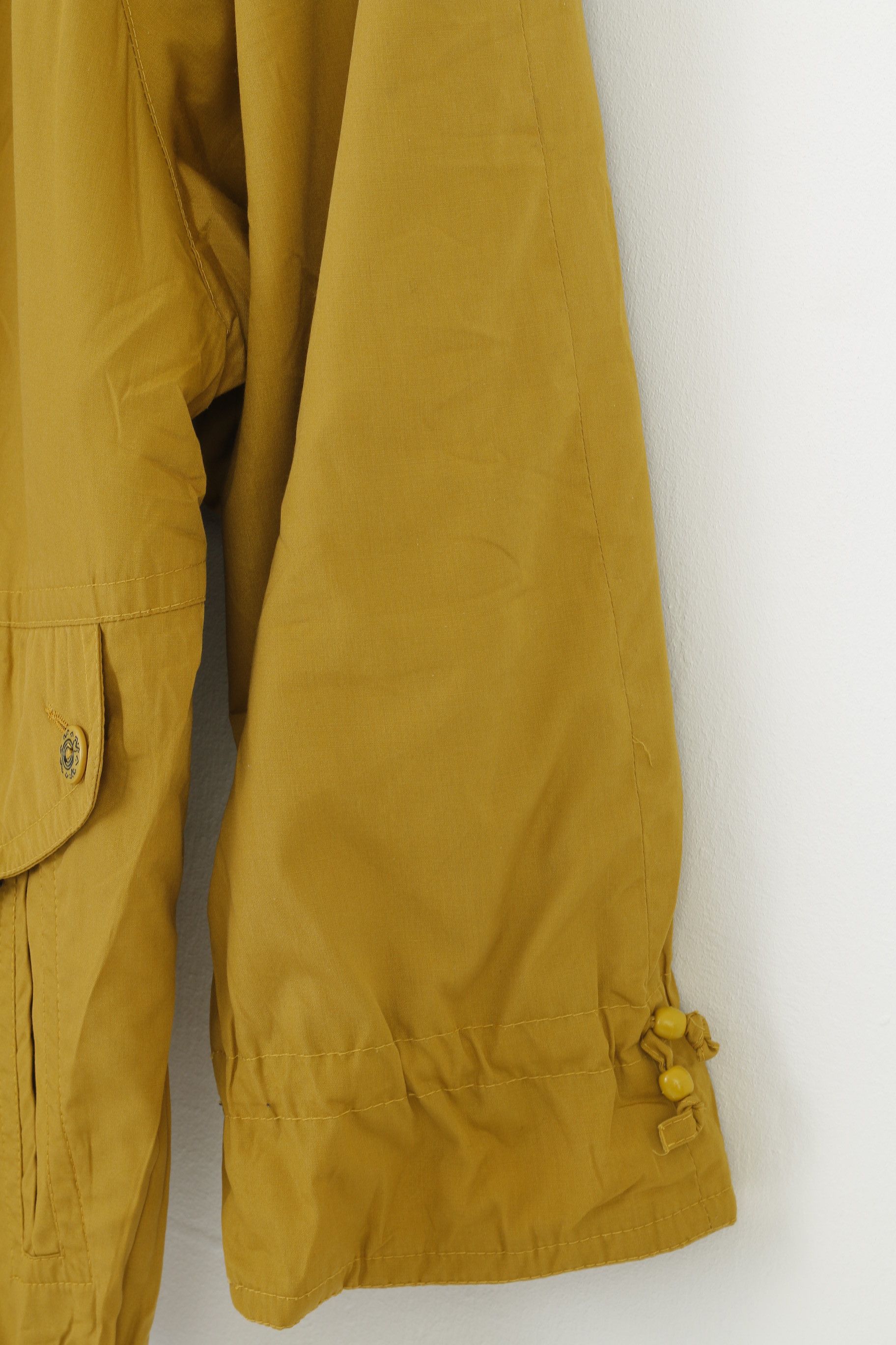 Vintage Rose Women 48 XXL Jacket Yellow Cotton Blend Zip Up 11151 Size XXL / US 16-18 / IT 52-54 - 3 Thumbnail