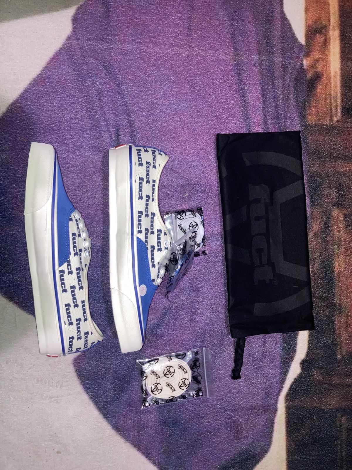 FUCT × Vans 2 pair of Fuct Vans Black/Black/Mar & White/True Blue Size US 9.5 / EU 42-43 - 4 Thumbnail