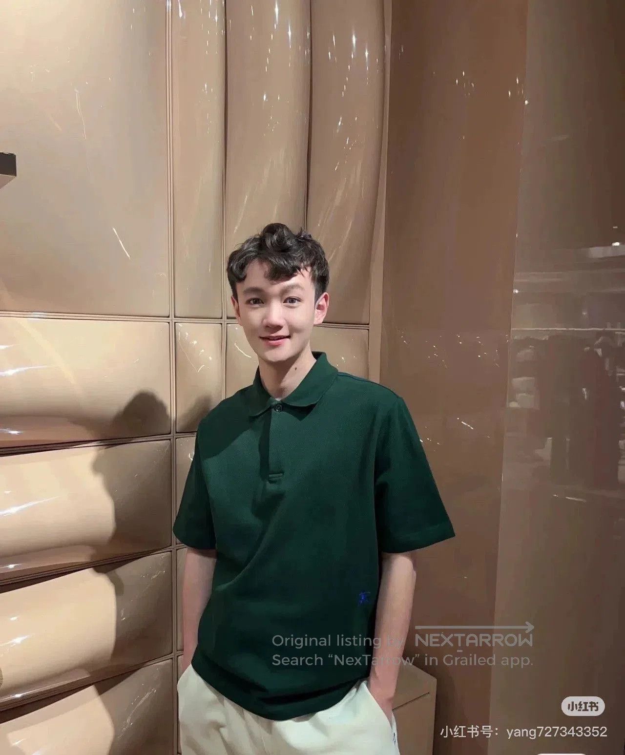 Burberry Green Short Sleeve Polo Shirt. Size US M / EU 48-50 / 2 - 2 Thumbnail