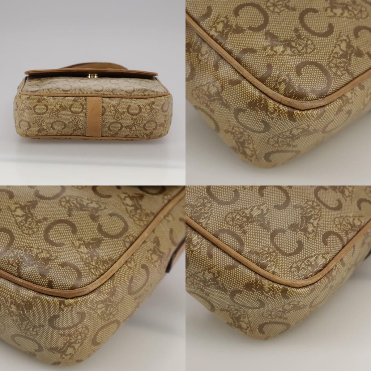 Celine CELINE C Sulky Shoulder Bag Pvc Beige Gold Size ONE SIZE - 10 Thumbnail