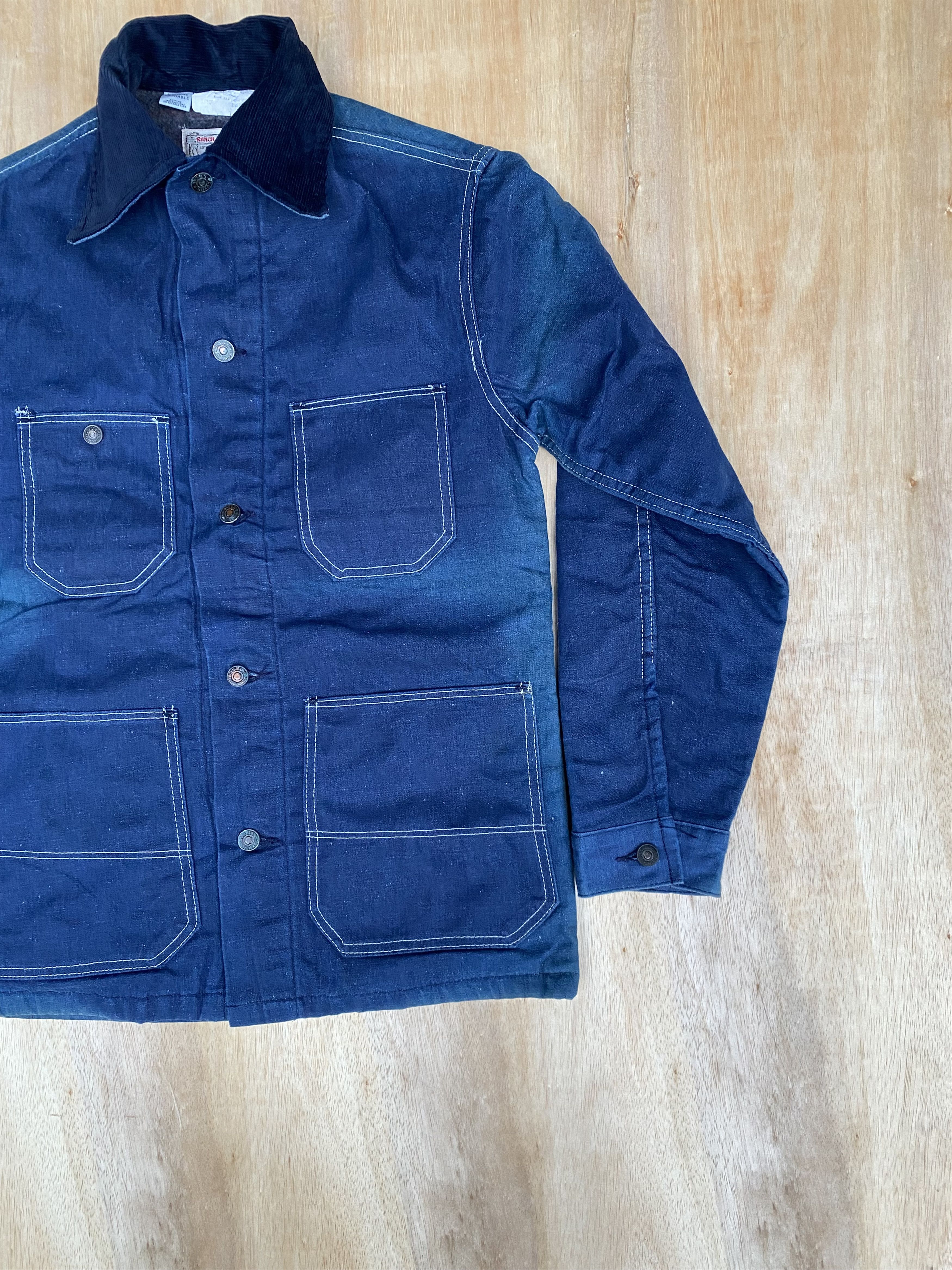 Edwin Vintage 80S Edwin sunfaded Chore denim jacket inner blanket Size US S / EU 44-46 / 1 - 4 Thumbnail