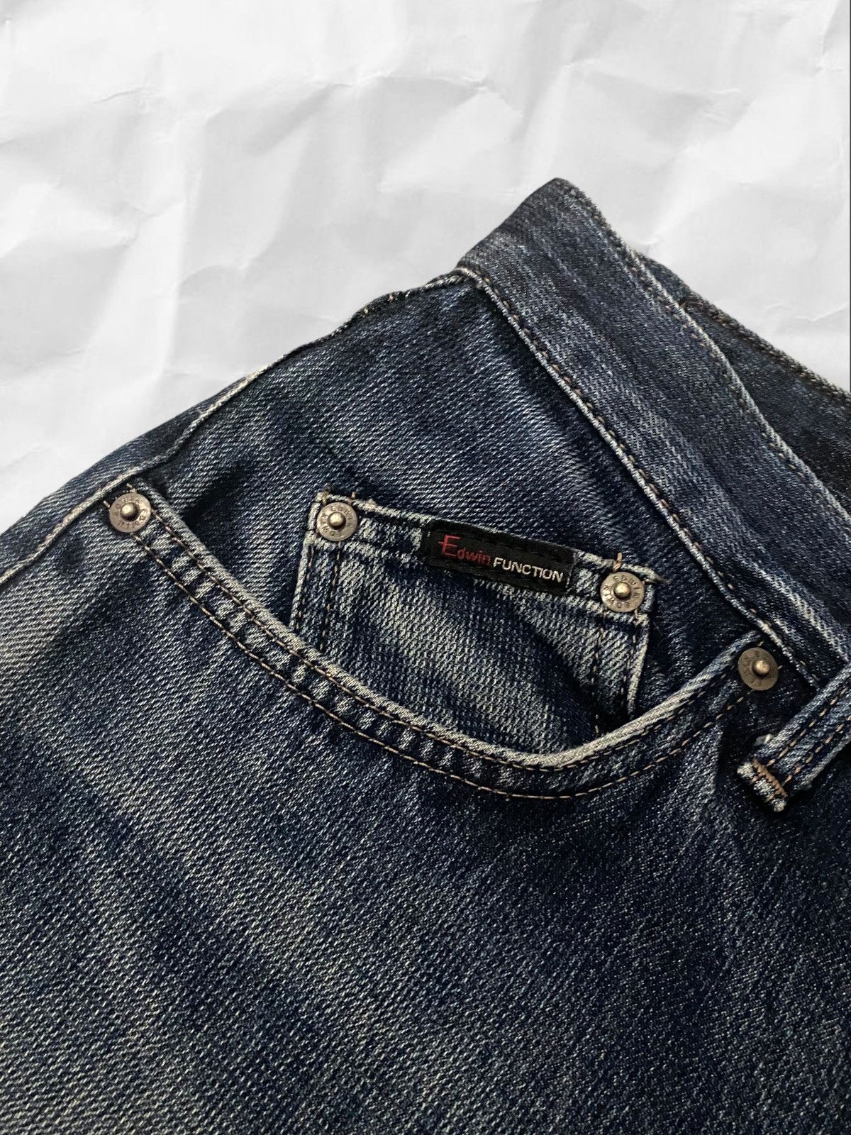 Edwin × Vintage Vintage Edwin E Function Japan Wash Straight Cut Jeans Denim Size US 32 / EU 48 - 11 Thumbnail