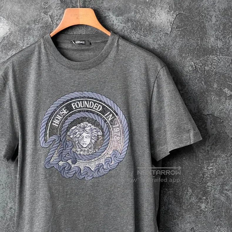 Versace Versace Medusa embroidered cotton T-shirt Size US L / EU 52-54 / 3 - 3 Thumbnail