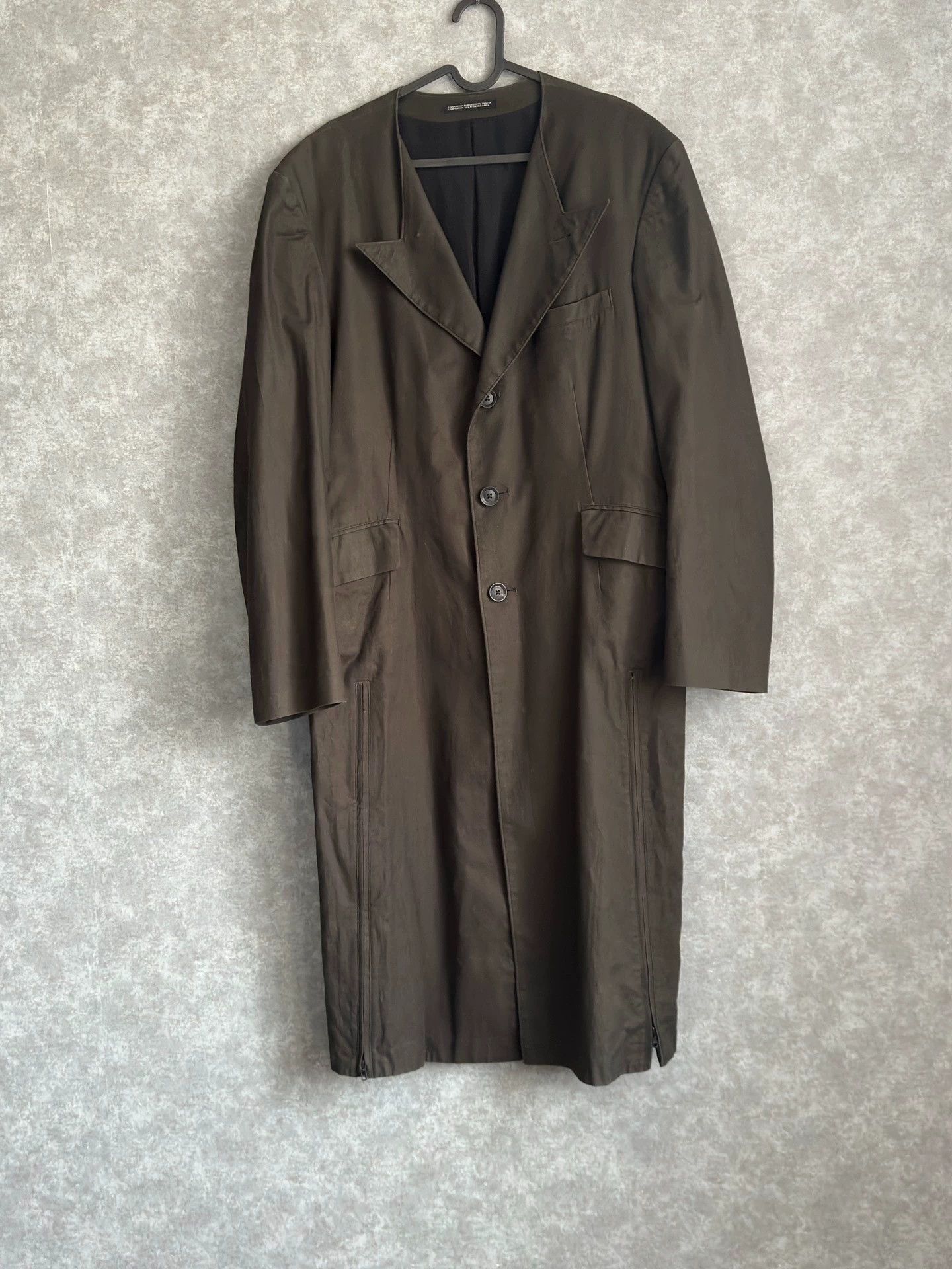 Yohji Yamamoto Yohji Yamamoto Pour Homme 20Ss Look4 Zipper Coat Coat -DMC Size US M / EU 48-50 / 2 - 1 Thumbnail