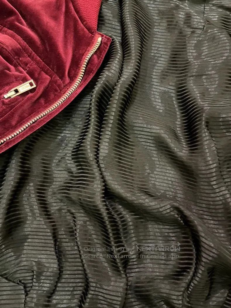 Haider Ackermann Haider Ackermann Red Velvet Bomber Jacket. Size US XL / EU 56 / 4 - 6 Thumbnail