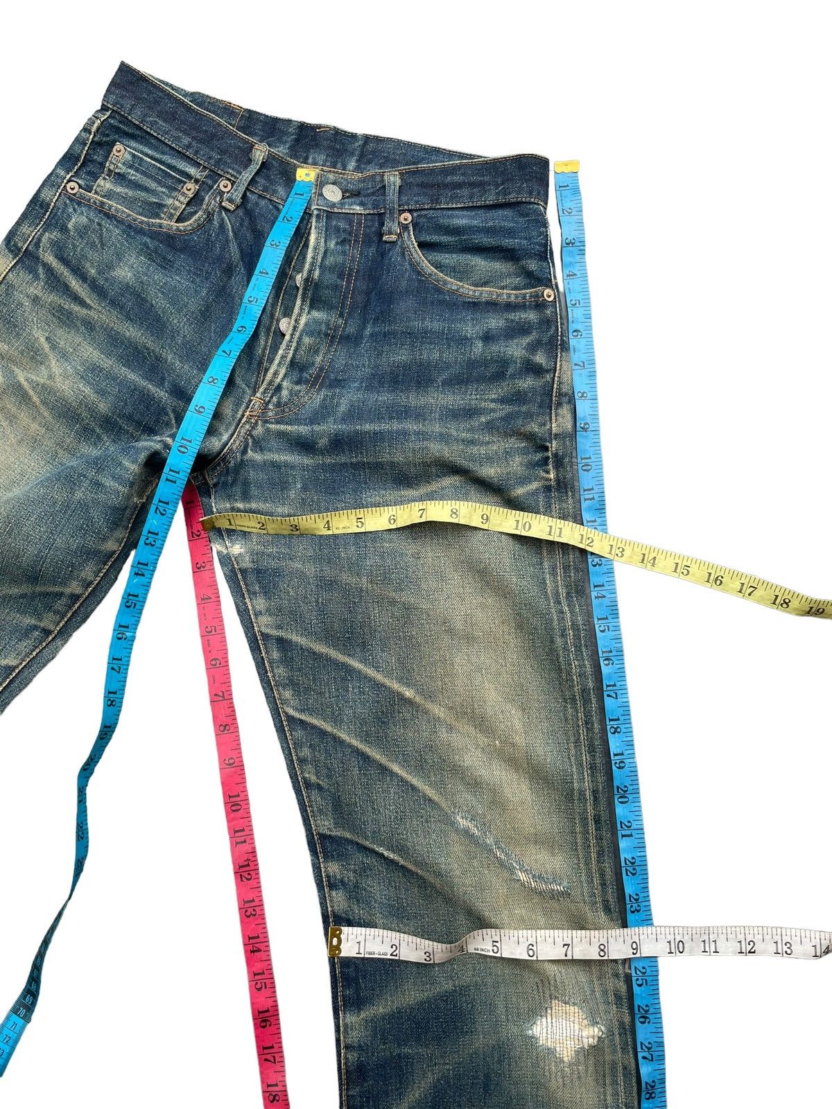 Octopus × Vintage Vintage Octopus Army Selvedge Distresed Denim Size US 30 / EU 46 - 25 Thumbnail