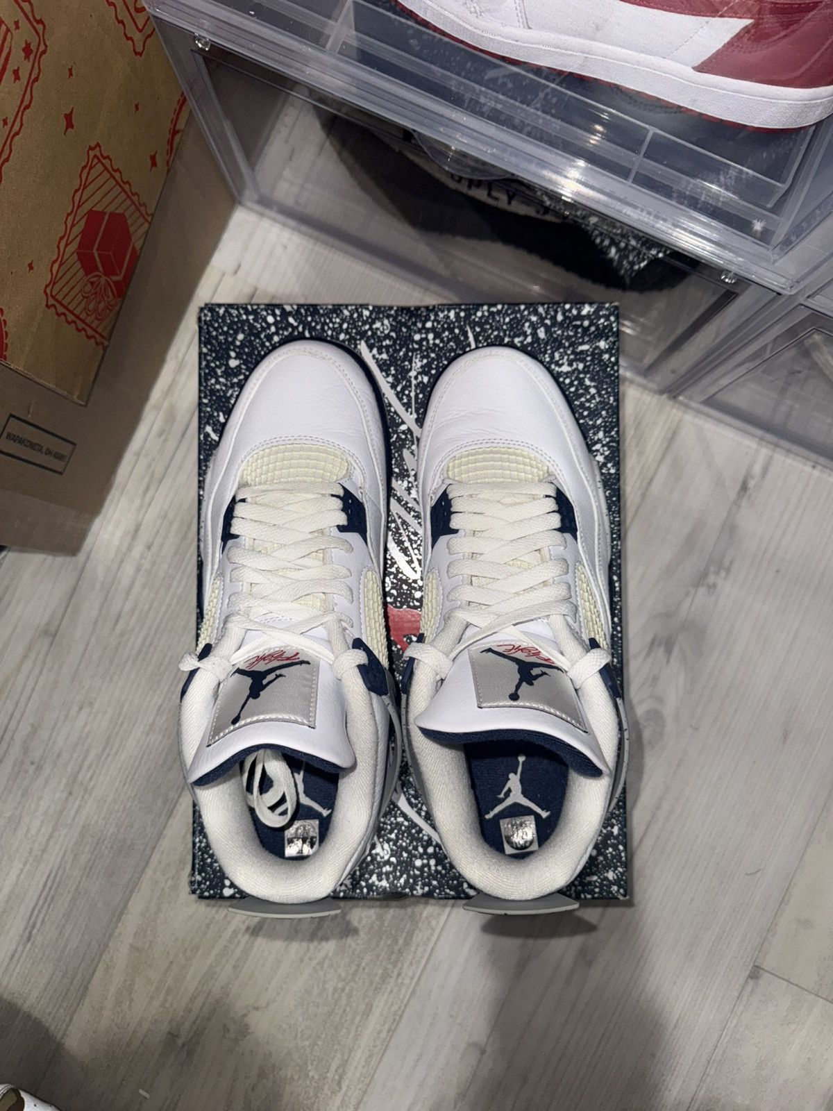 Jordan Brand Air Jordan 4 Retro Midnight Navy Size 10.5 Size US 10.5 / EU 43-44 - 6 Thumbnail