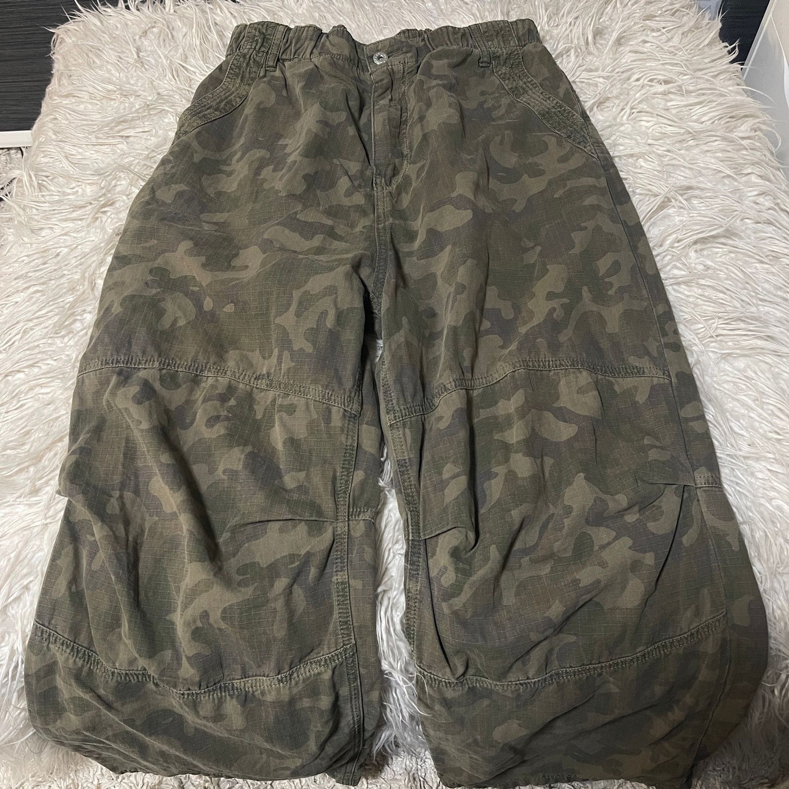 Japanese Brand × Vintage Vintage Wash Camouflage Baggy Wide-Leg Denim Pants Jeans Size US 32 / EU 48 - 4 Thumbnail