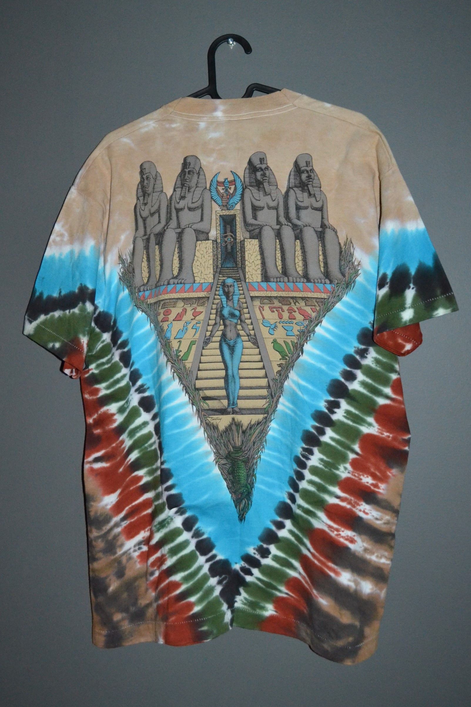 Vintage Vintage Single Stitch Egypt Tie Dye T shirt XL Size US XL / EU 56 / 4 - 3 Thumbnail