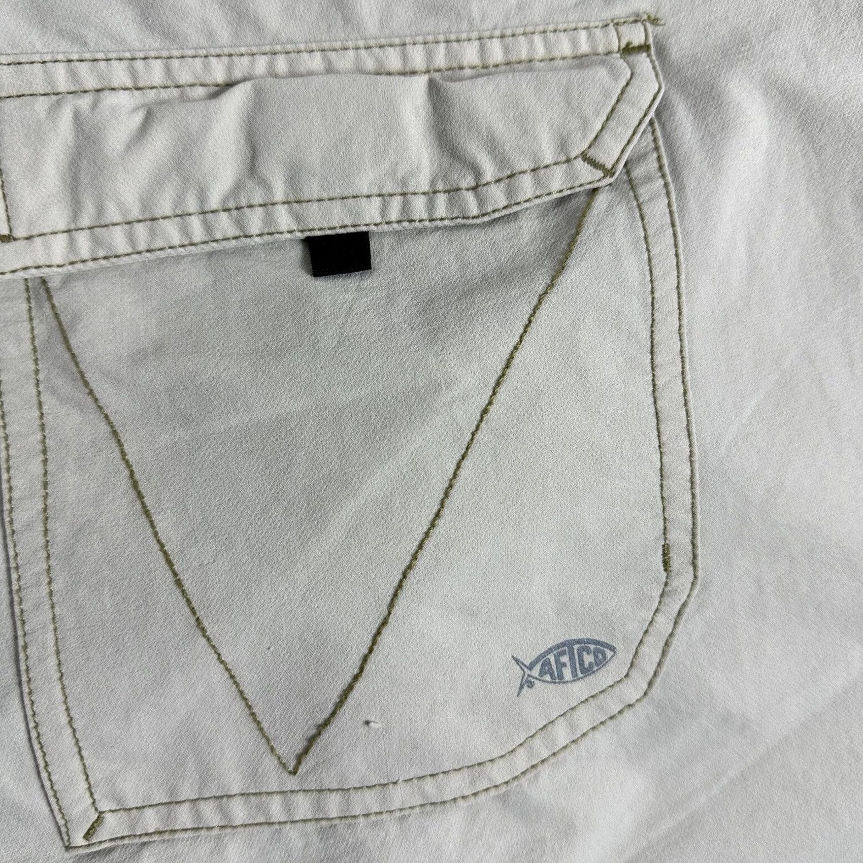 Vintage AFTCO Shorts Men's 42 Tan Khaki Cargo Fishing Pockets Nylon Stretch Outdoor - Regular Size US 42 / EU 58 - 7 Thumbnail