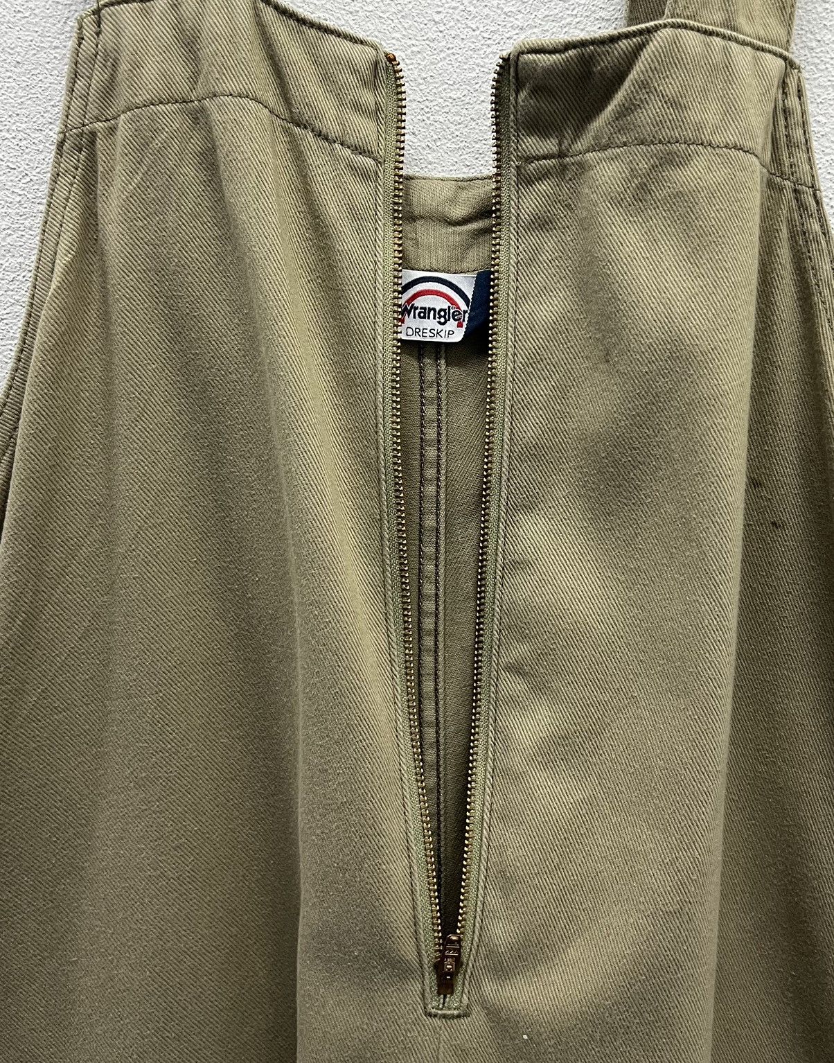 Vintage × Wrangler Vintage Wrangler x DRESKIP Khaki Cotton Overalls – Free Size Size US 42 / EU 58 - 6 Thumbnail