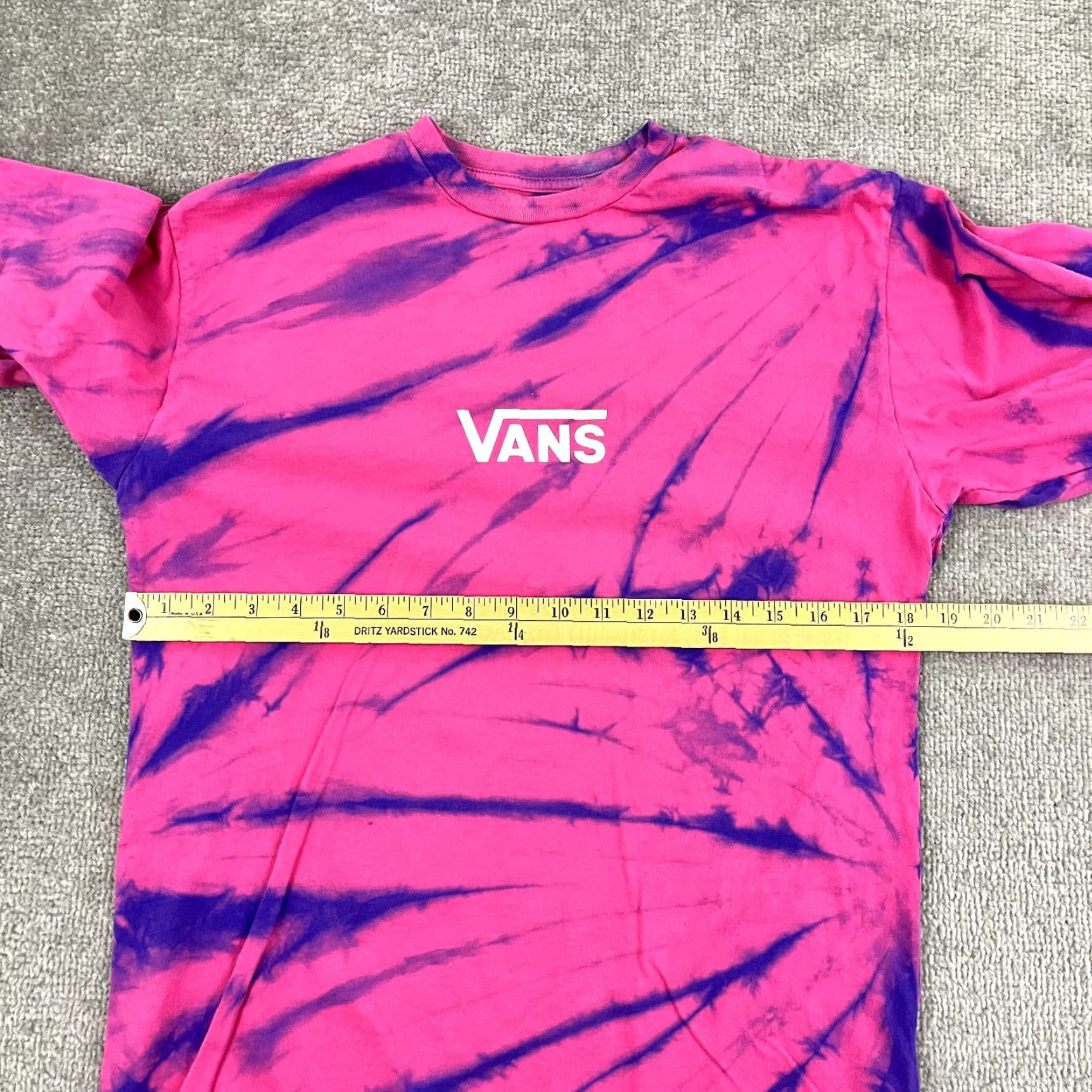 Vans VANS Mens Long Sleeve T-Shirt Graphic Print Crew Neck Fall Spring Summer Winter Casual Crew Pink Purple 2010s Size US M / EU 48-50 / 2 - 5 Thumbnail